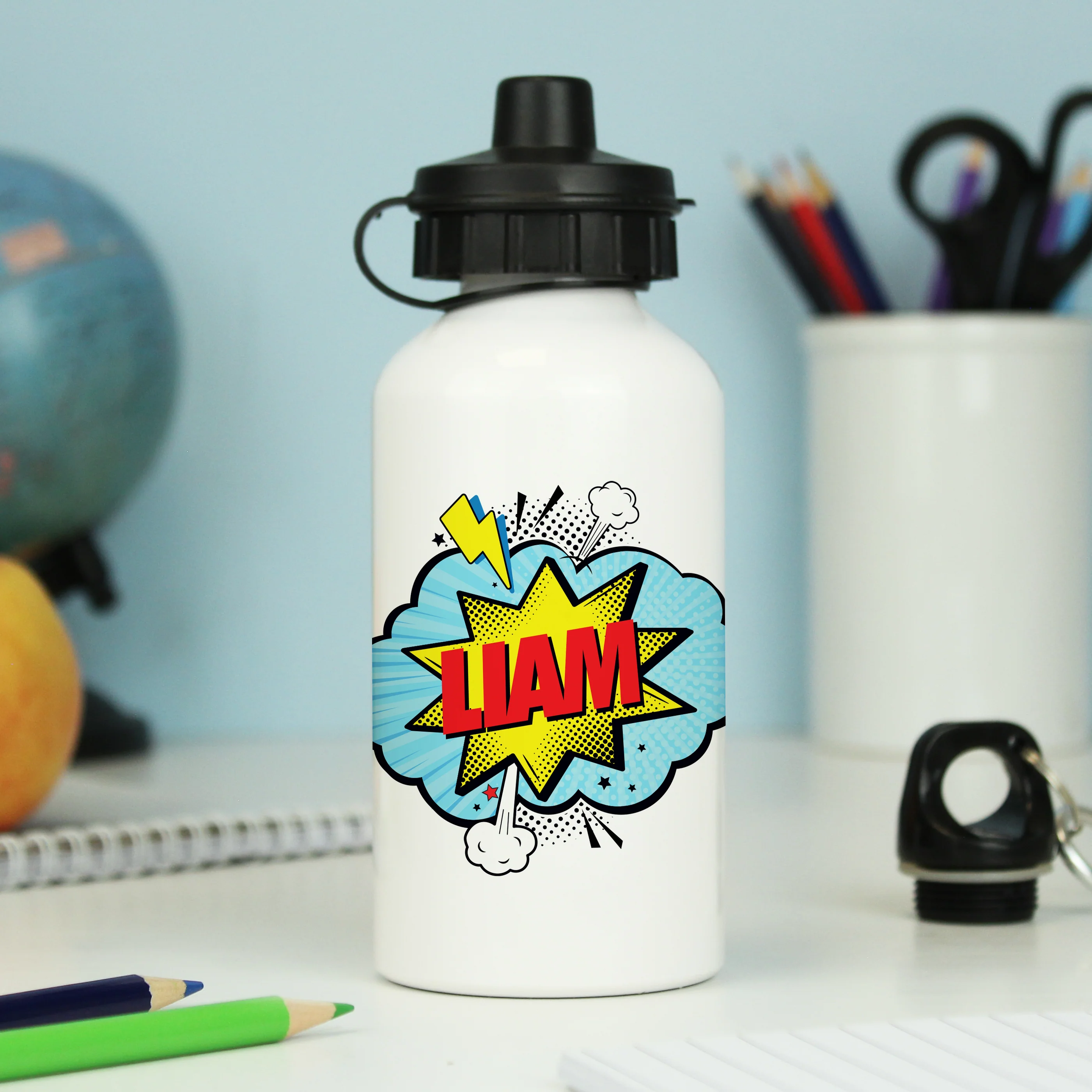 Personalised Super Hero Drinks Bottle - Image 4