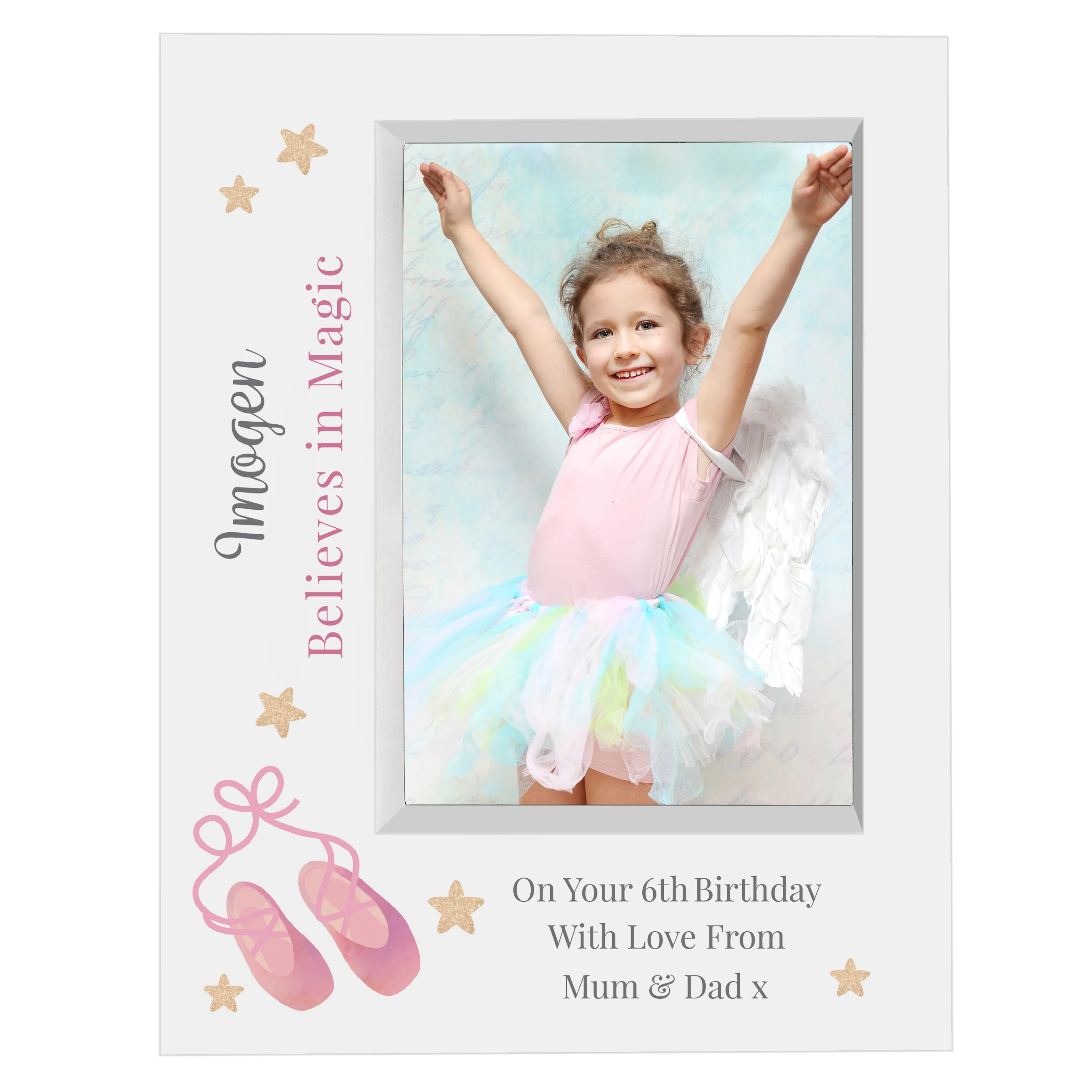 Personalised Swan Lake Ballet 5x7 Box Photo Frame - Image 2
