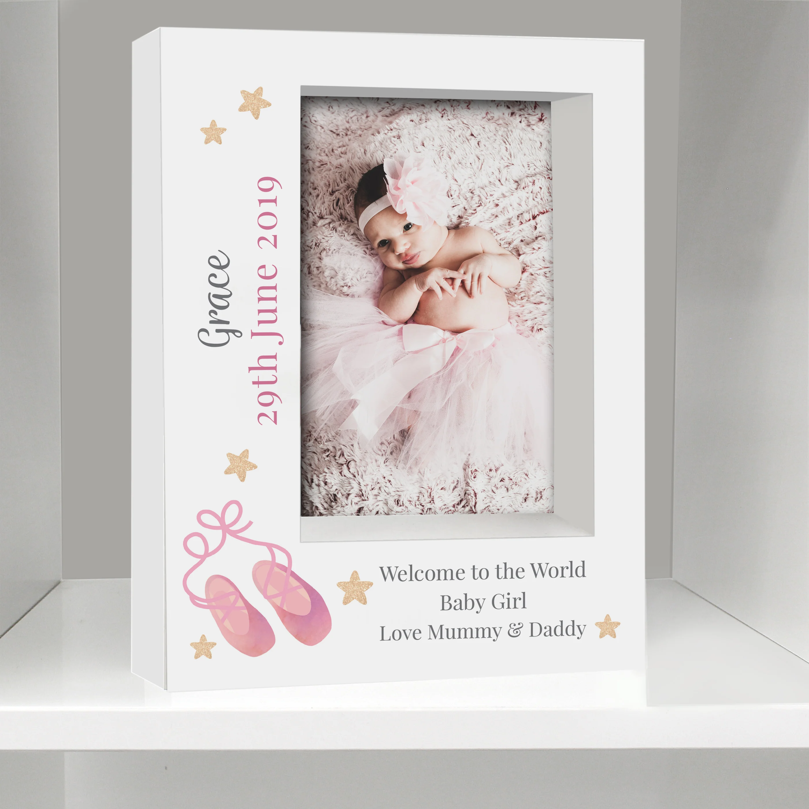 Personalised Swan Lake Ballet 5x7 Box Photo Frame - Image 3