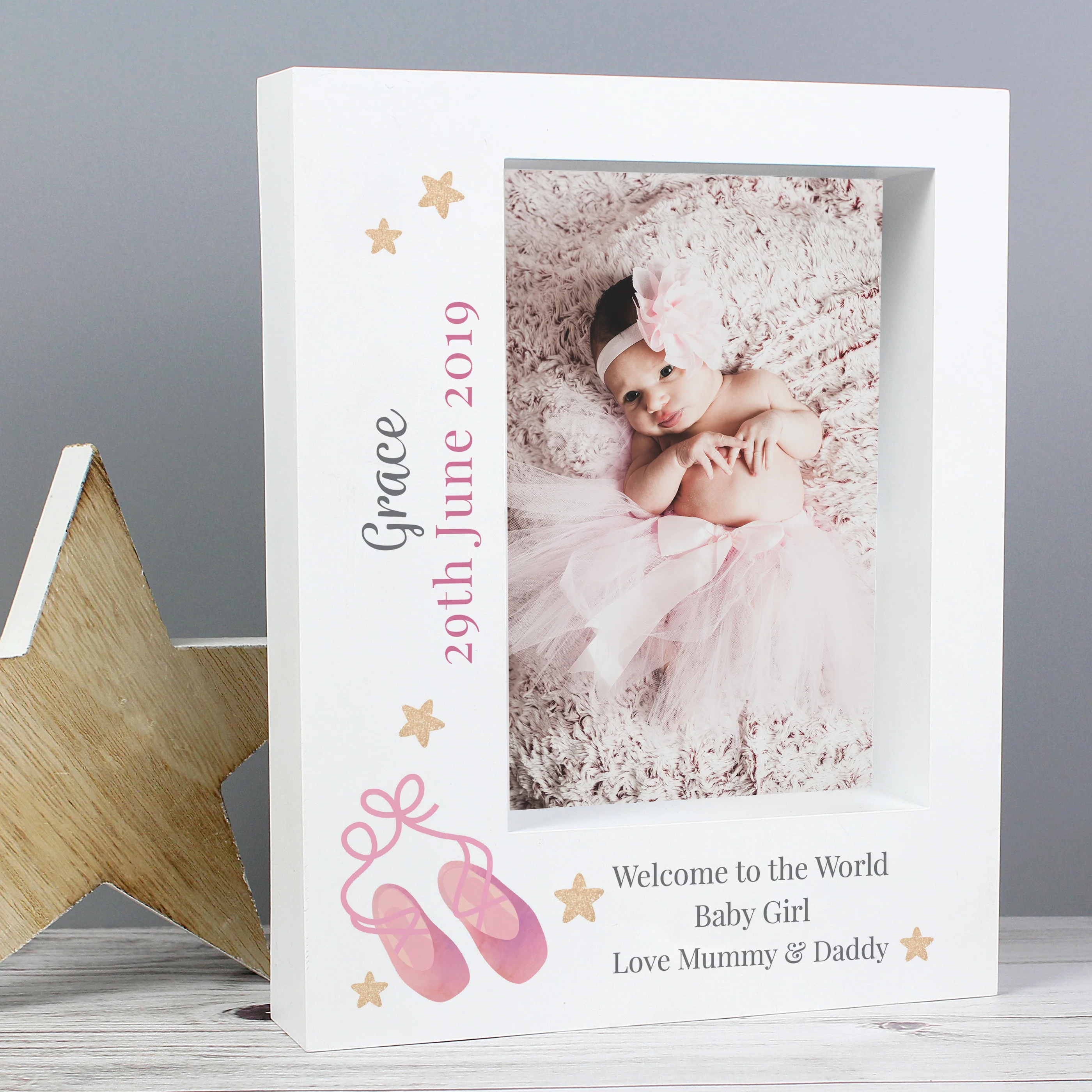 Personalised Swan Lake Ballet 5x7 Box Photo Frame - Image 4