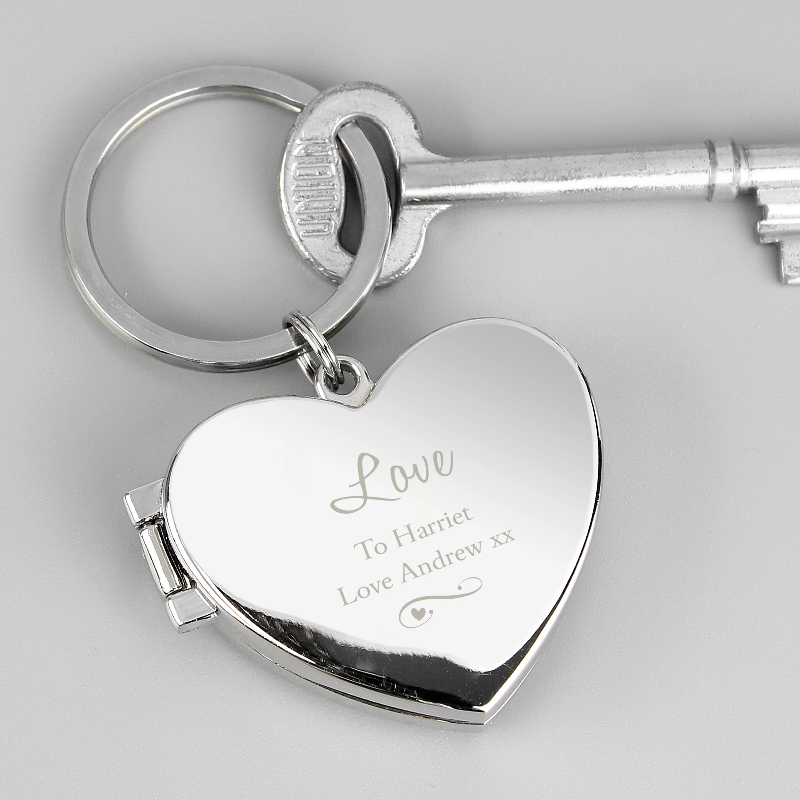 Personalised Swirl Heart Photoframe Keyring - Image 10