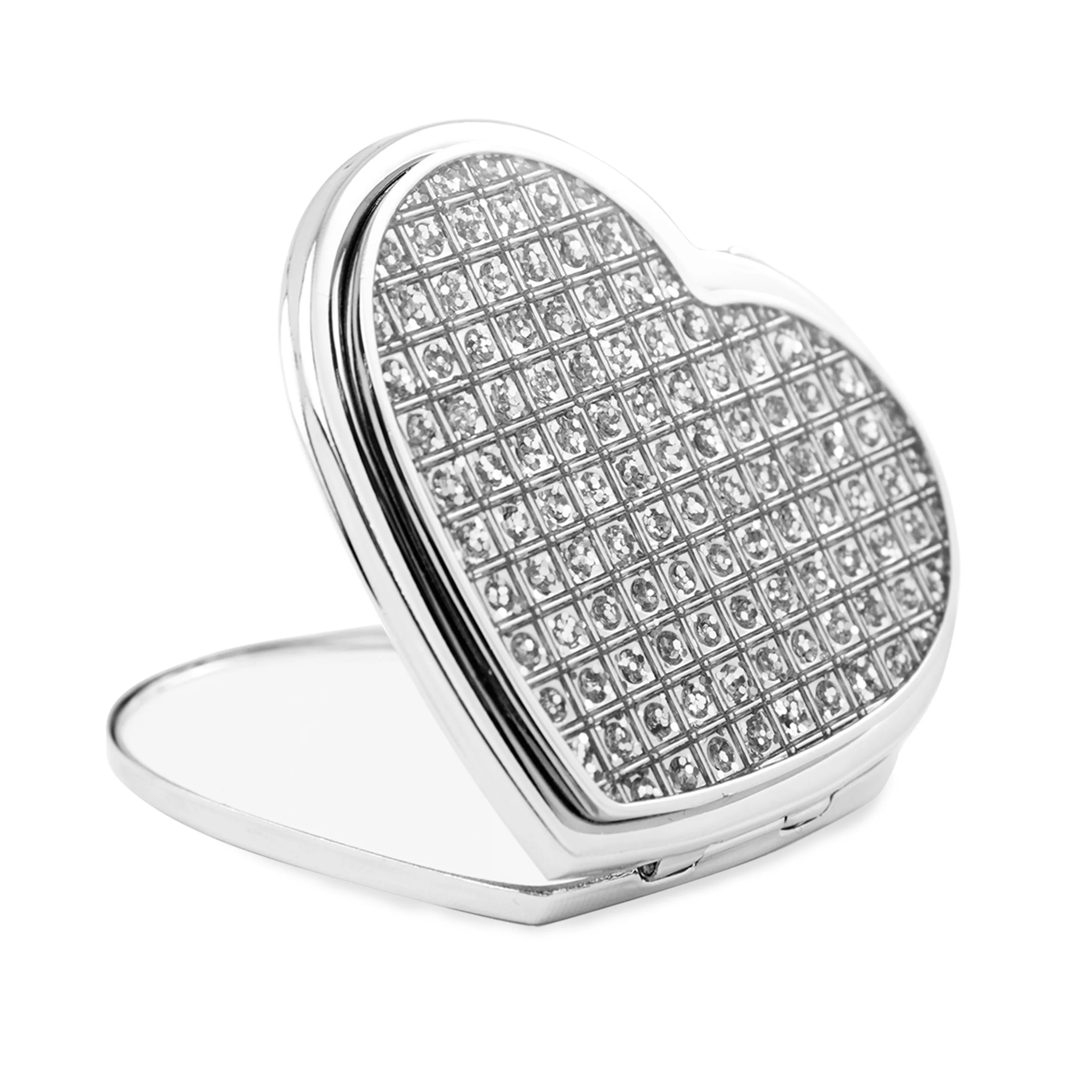 Personalised Swirls & Hearts Diamante Heart Compact Mirror - Image 10