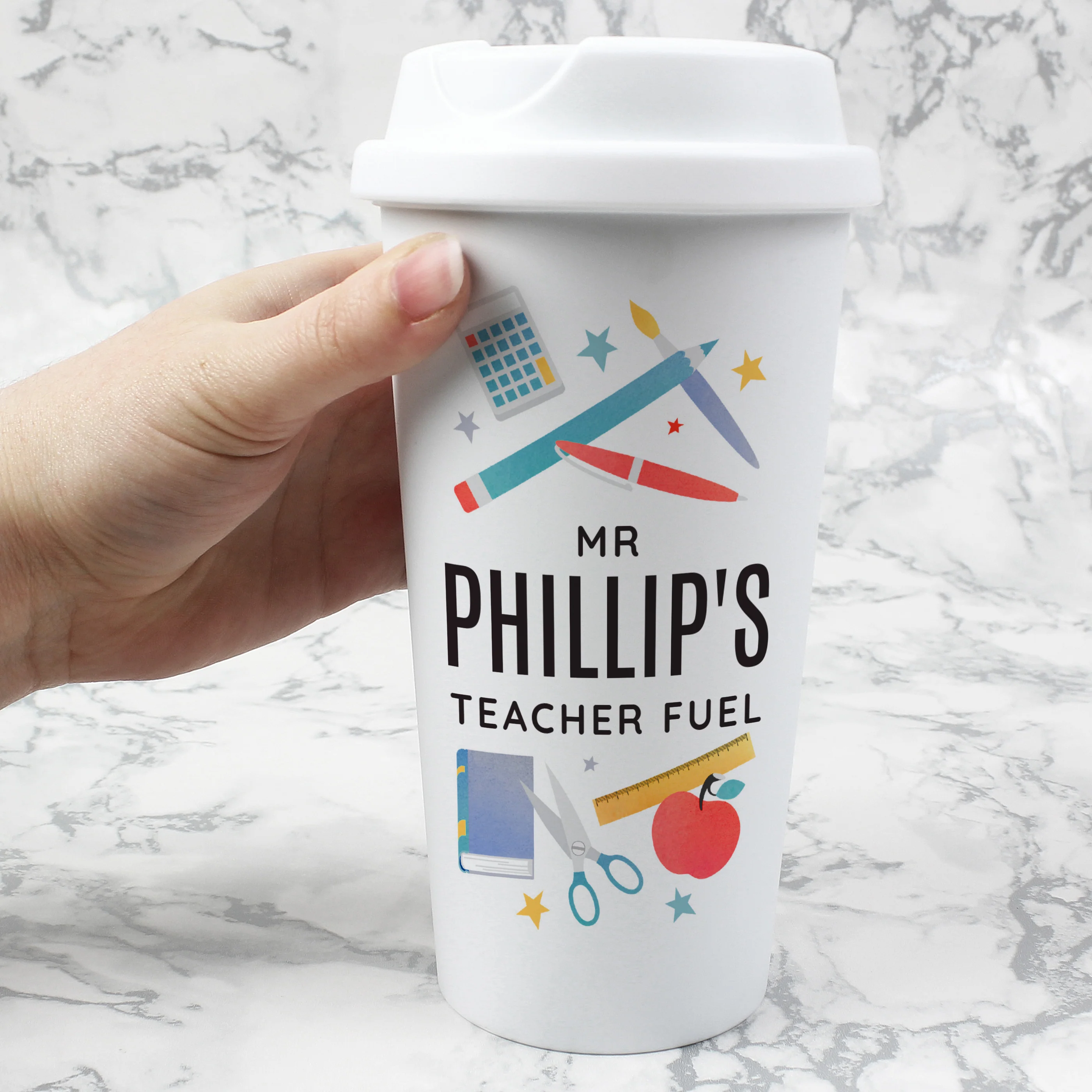 Personalised Teachers Insulated Reusable Eco Travel Cup - Image 3