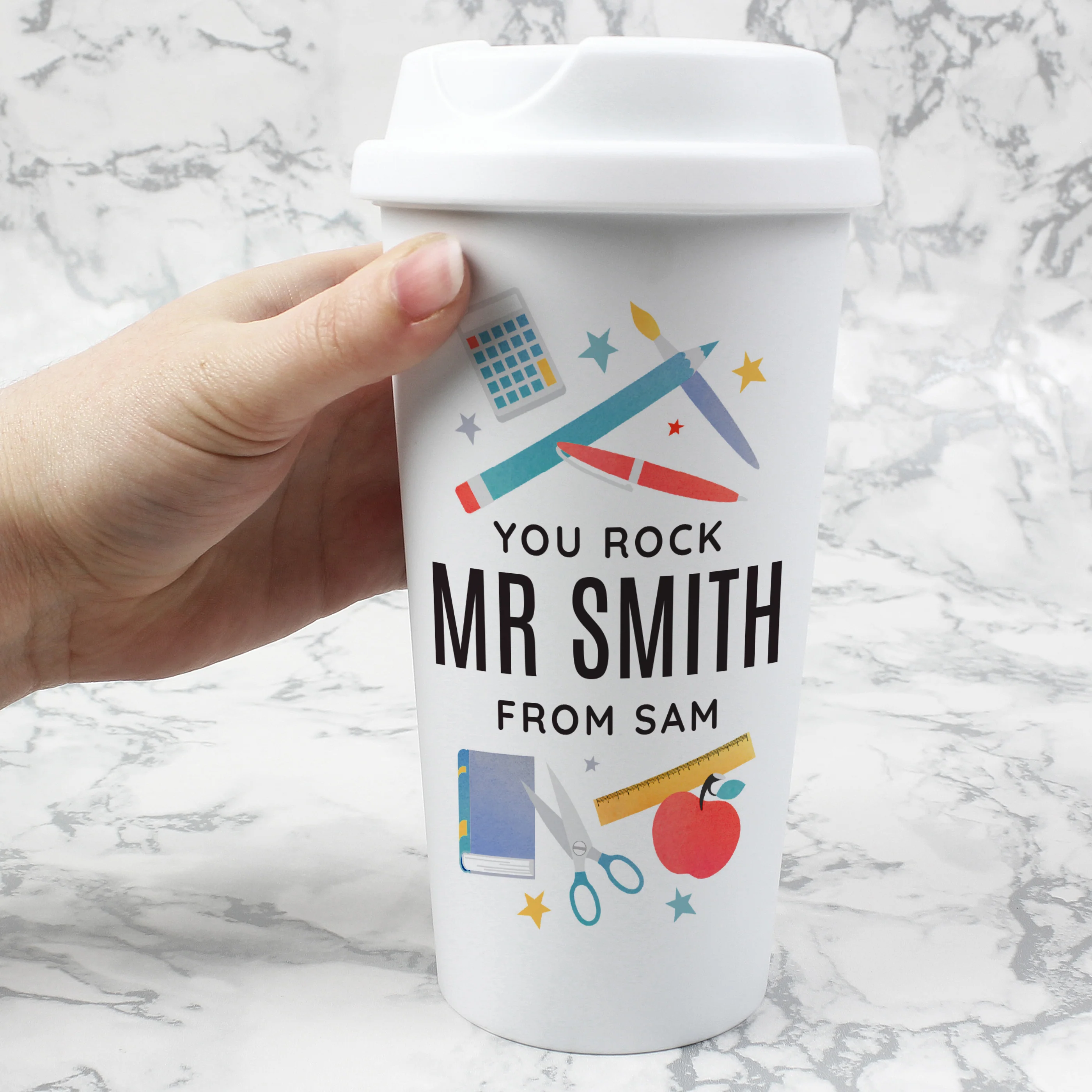 Personalised Teachers Insulated Reusable Eco Travel Cup - Image 5