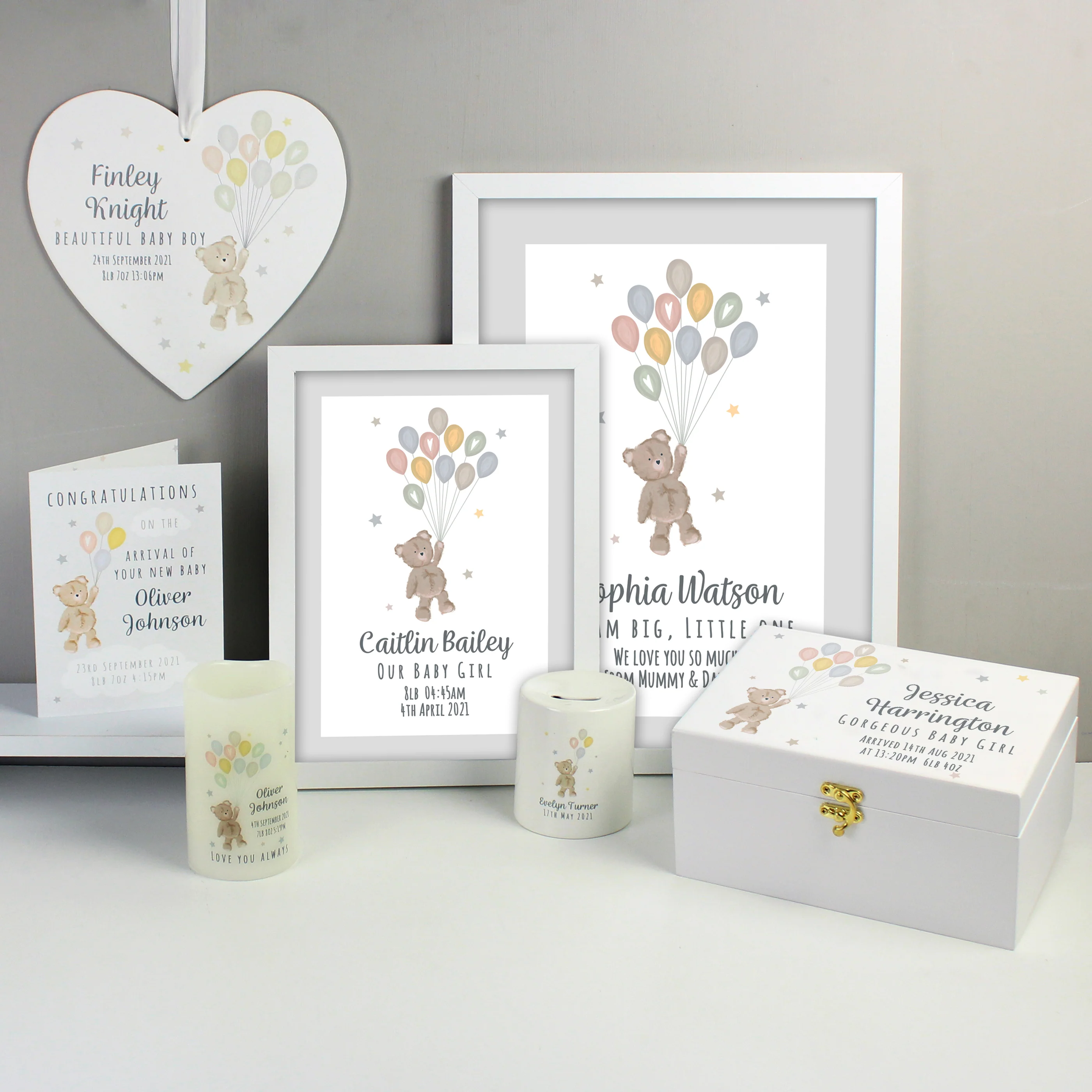 Personalised Teddy & Balloons Nightlight LED Candle - Image 5