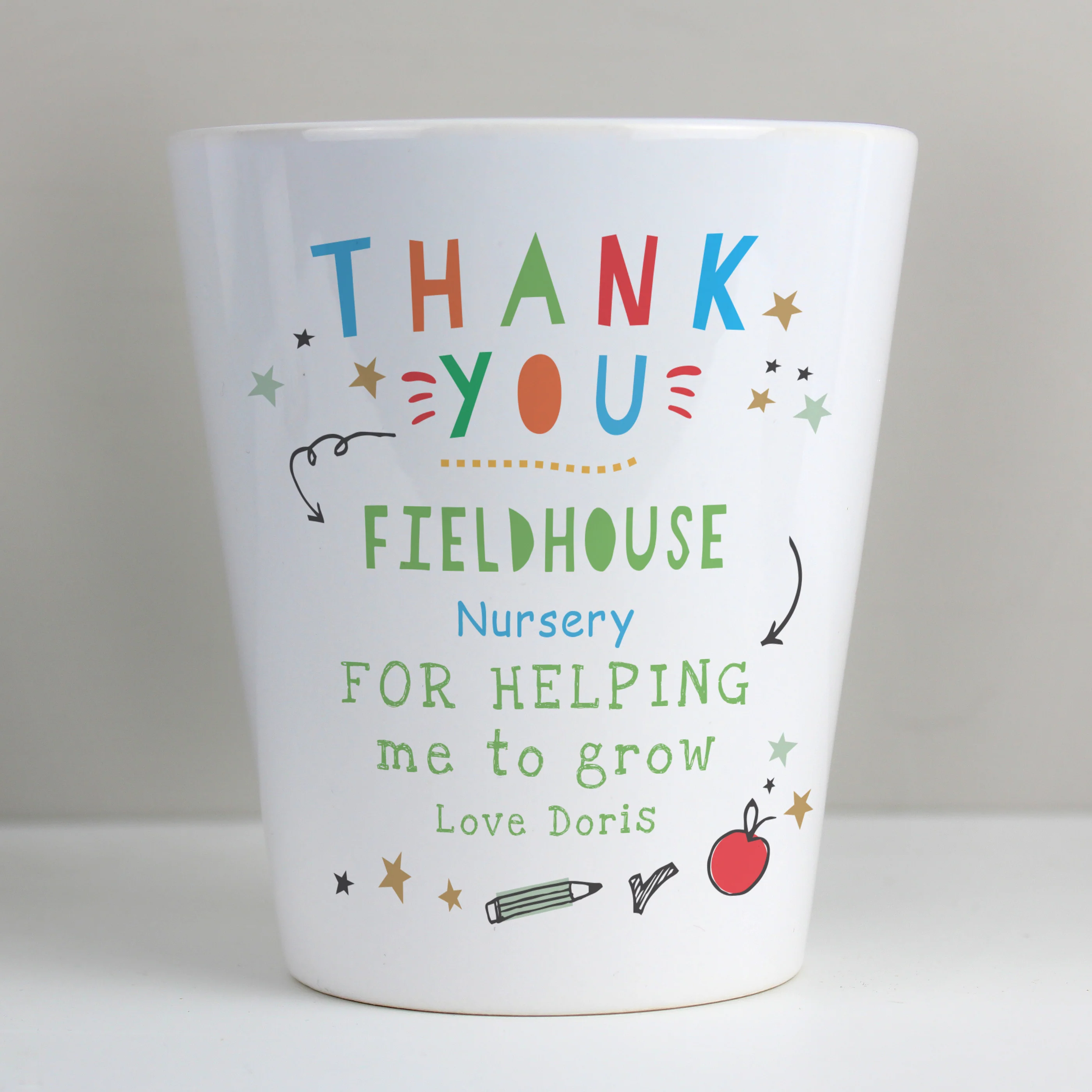 Personalised Thank You Teacher Plant Pot - Image 2