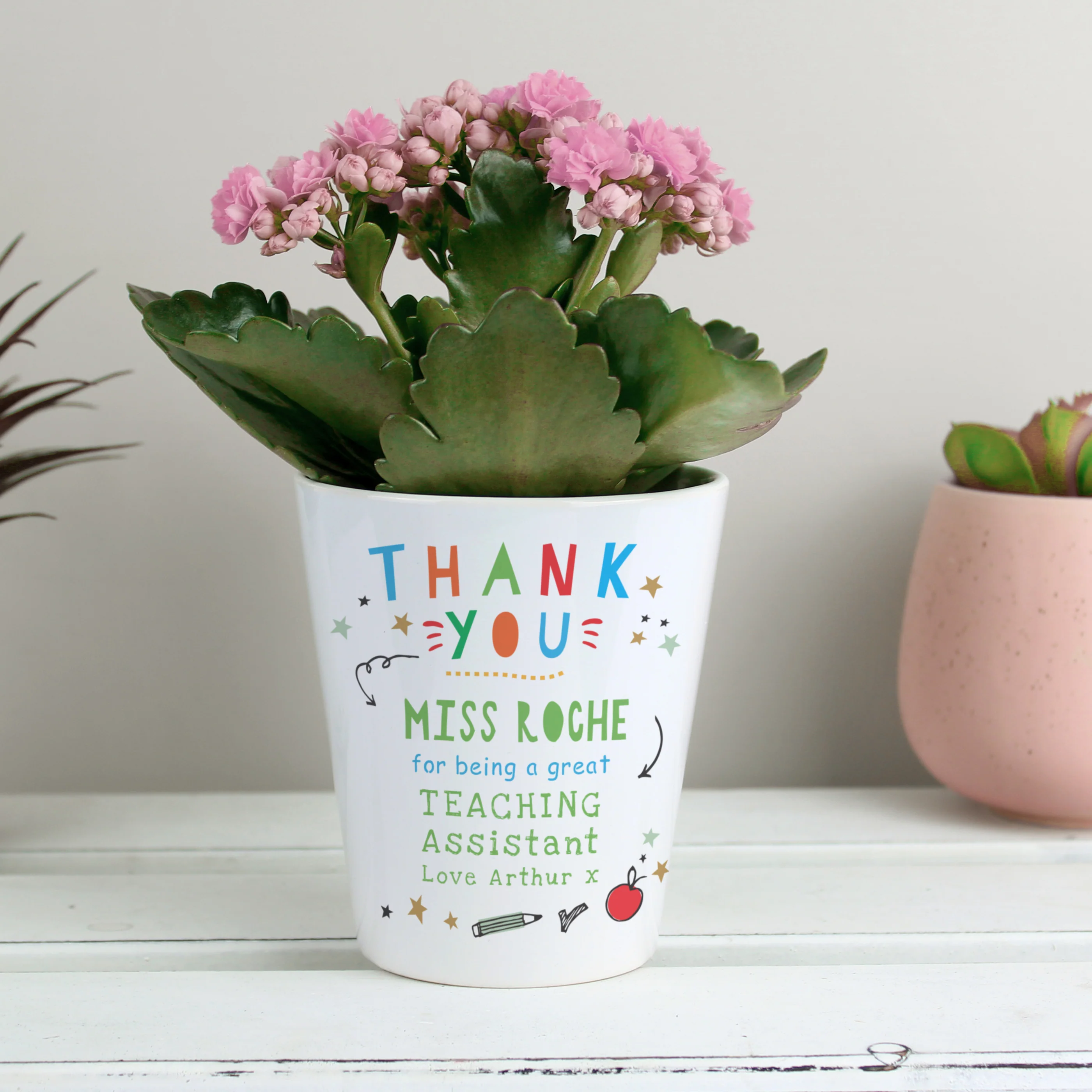 Personalised Thank You Teacher Plant Pot - Image 4