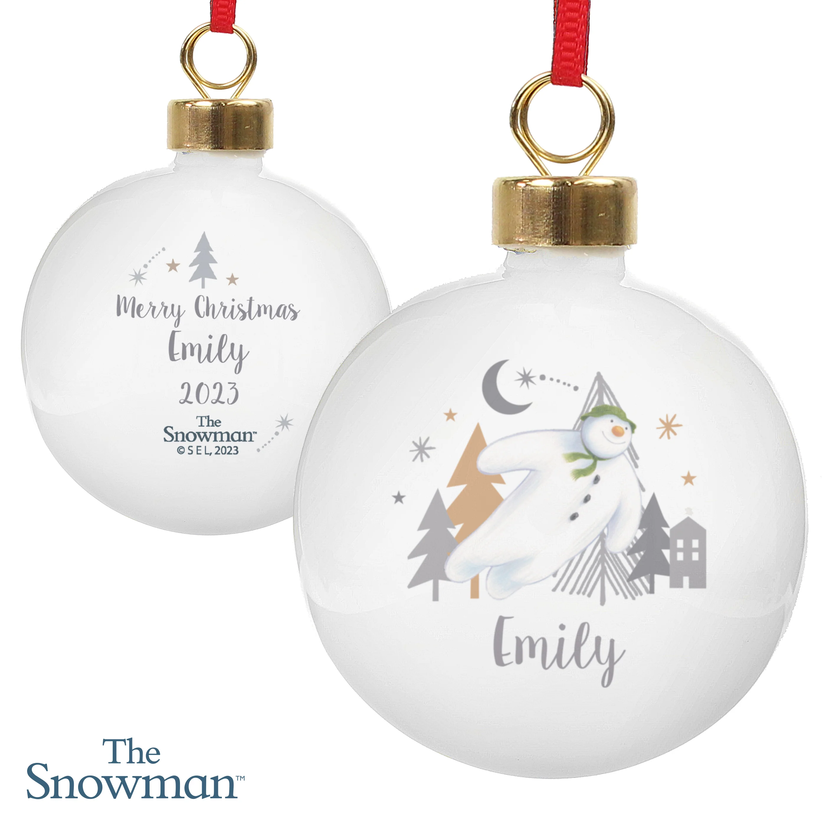 Personalised The Snowman Magical Adventure Bauble - Image 5
