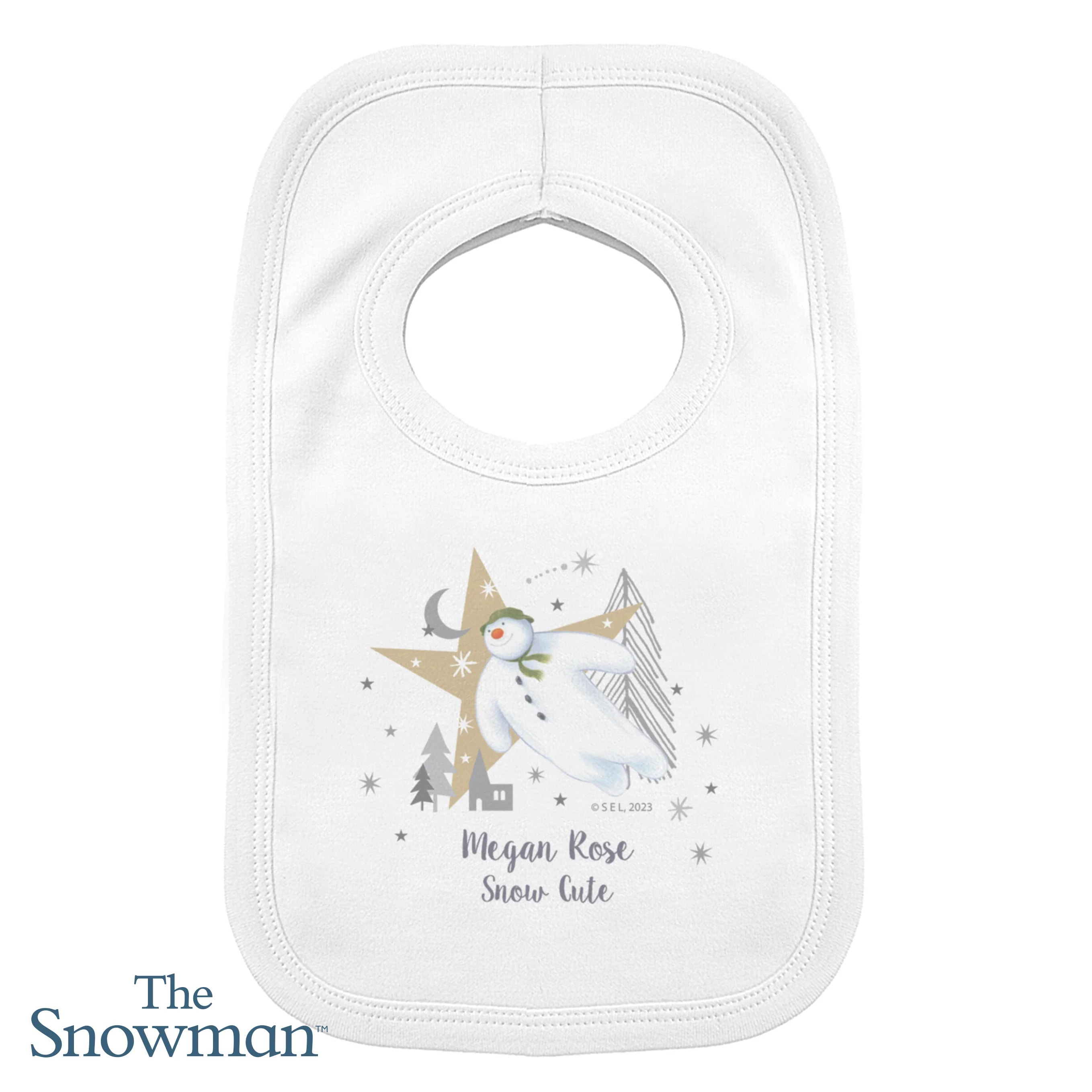 Personalised The Snowman Magical Adventure Bib - Image 4