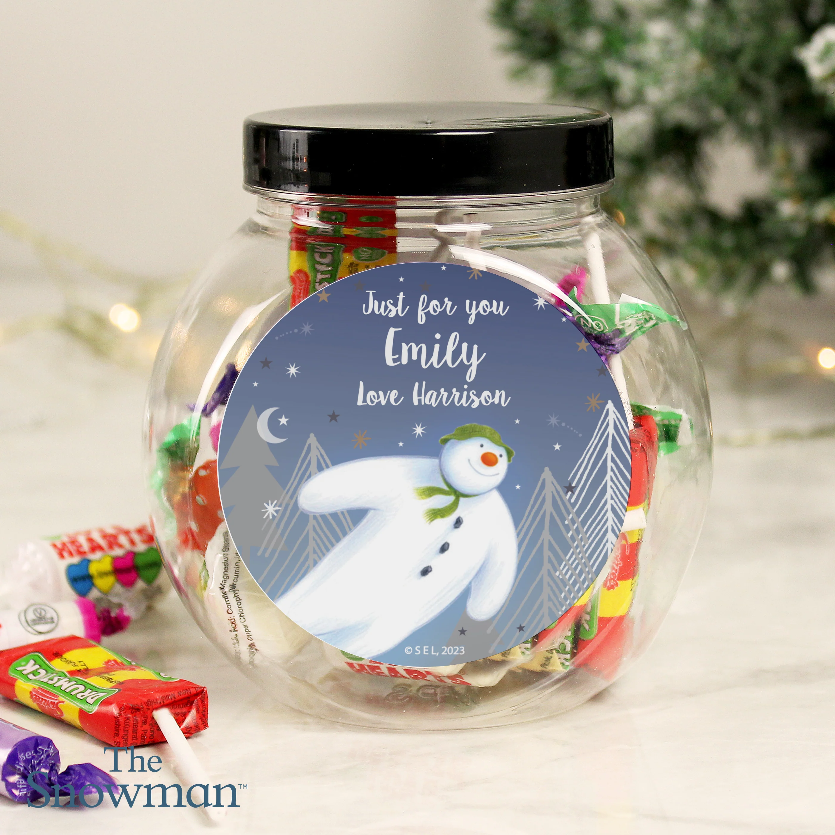 Personalised The Snowman Magical Adventure Sweet Jar - Image 2