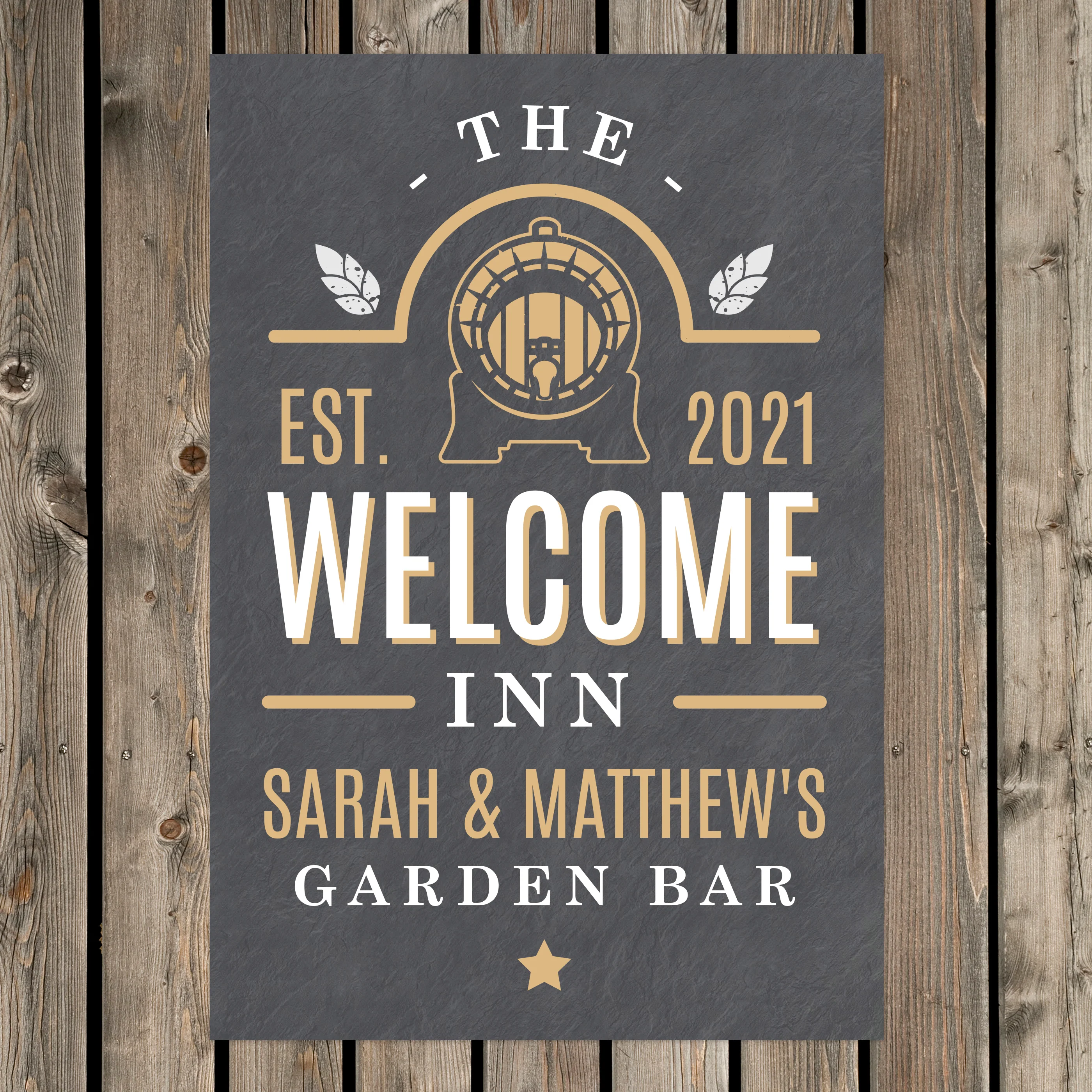 Personalised The Welcome Inn Metal Sign - Image 3