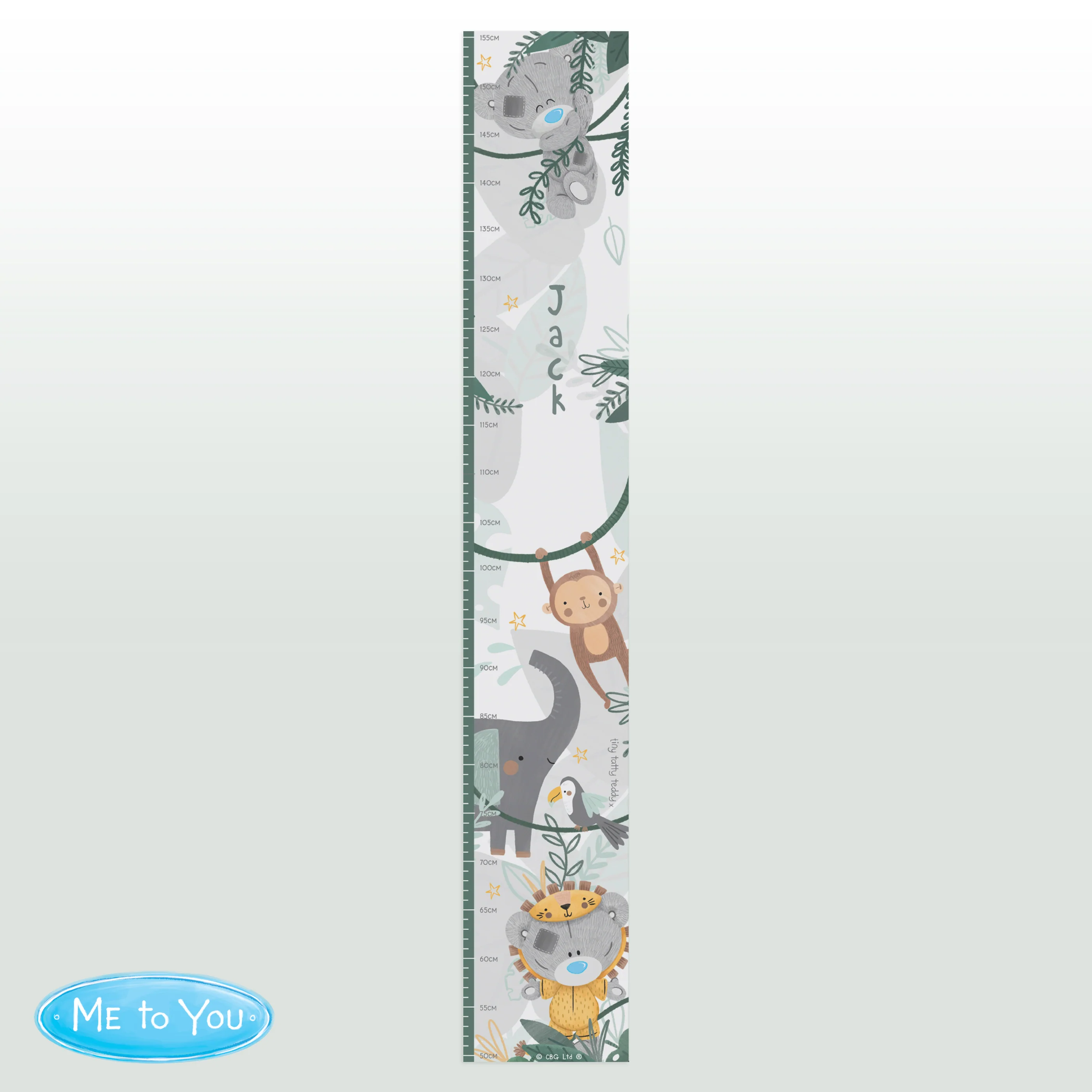 Personalised Tiny Tatty Teddy Animals Height Chart - Image 3