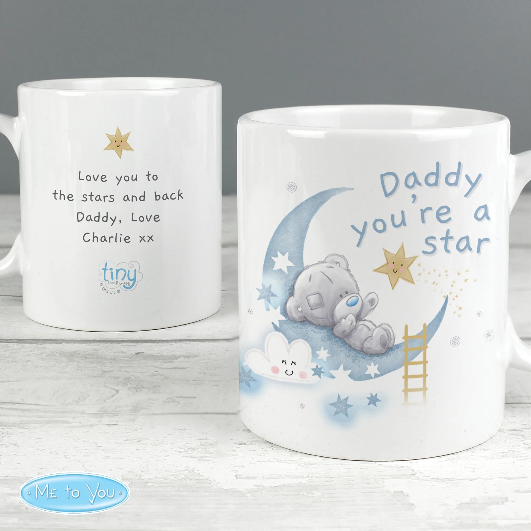 Personalised Tiny Tatty Teddy Daddy You're A Star Mug - Image 3
