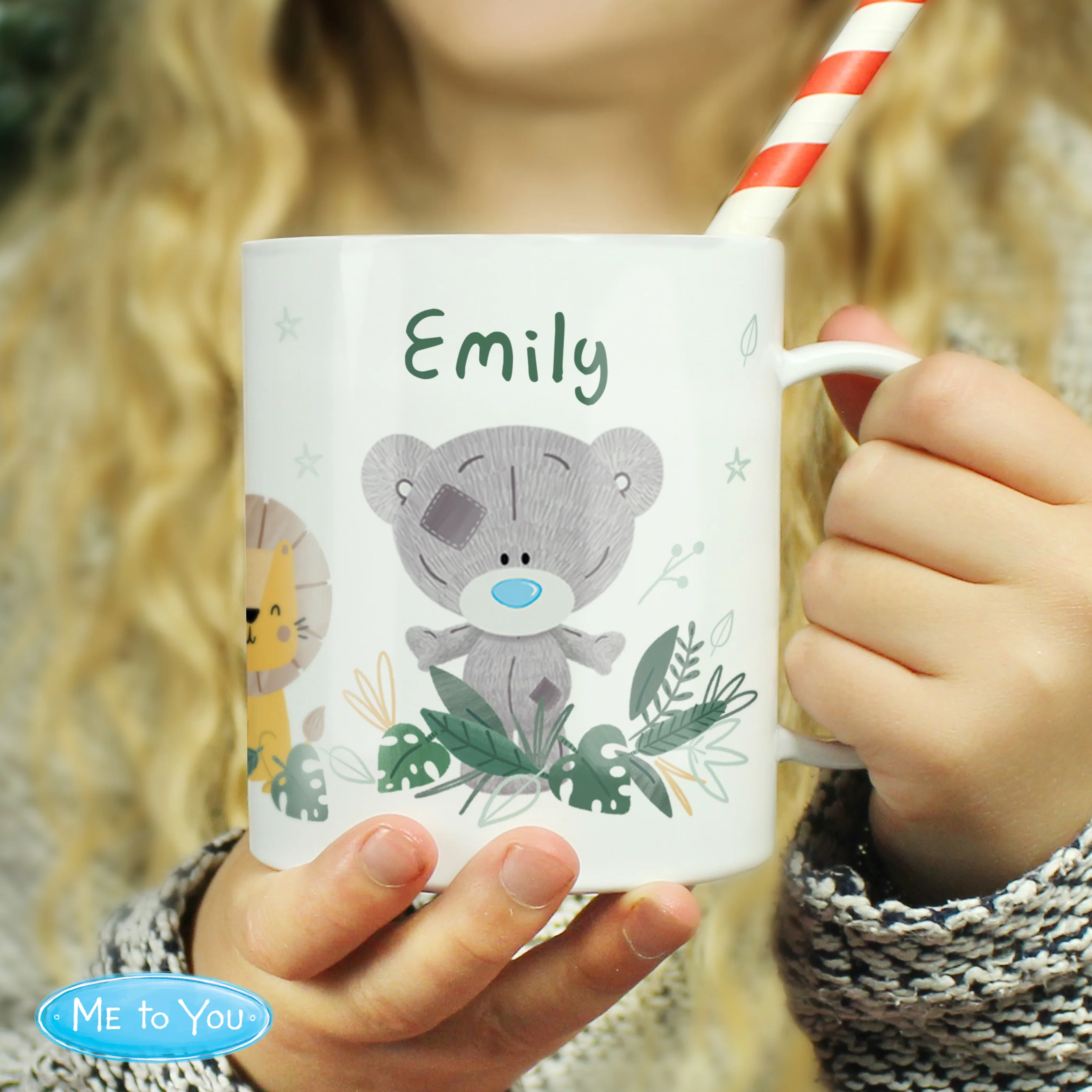 Personalised Tiny Tatty Teddy Jungle Animals Plastic Mug - Image 2