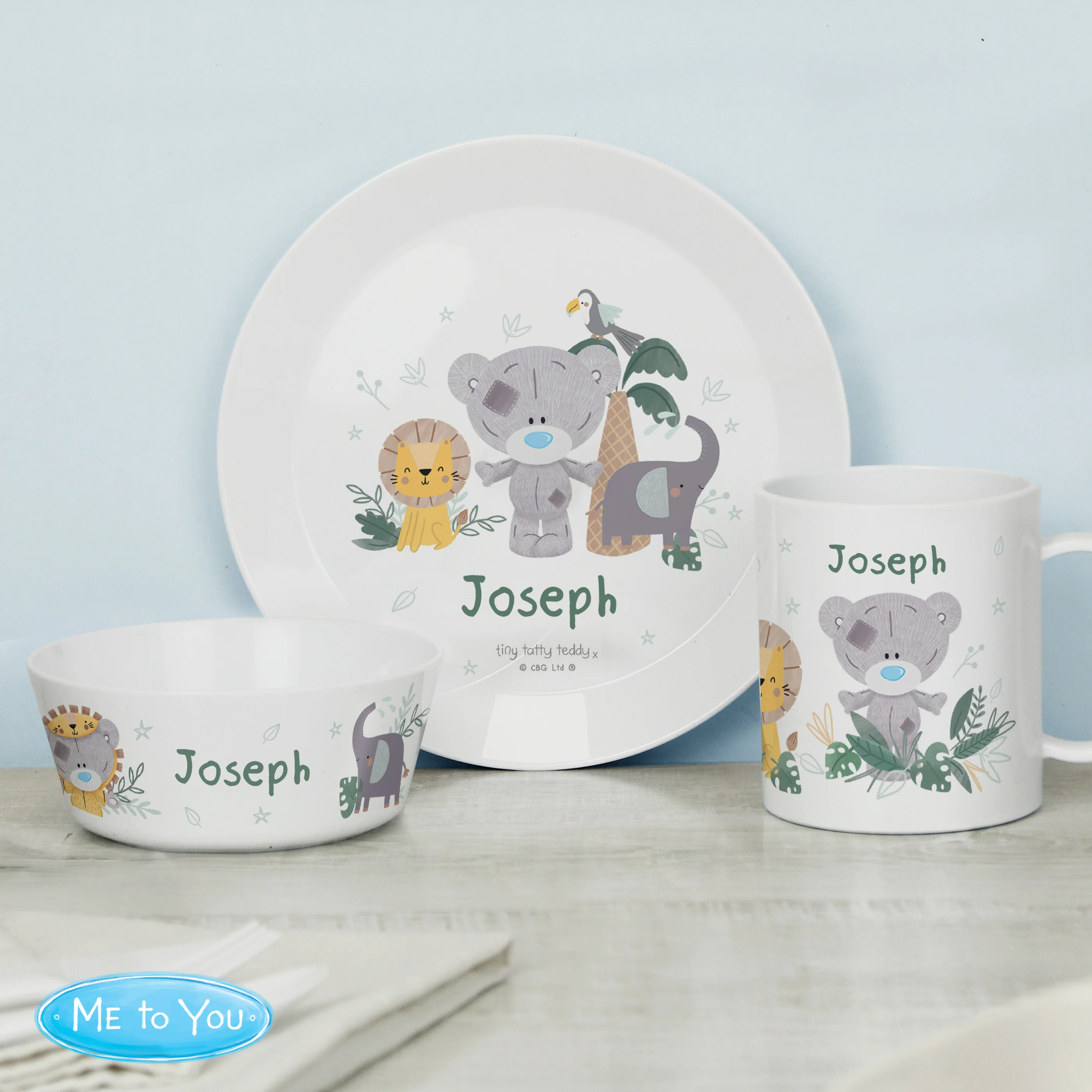 Personalised Tiny Tatty Teddy Jungle Animals Plastic Mug - Image 5