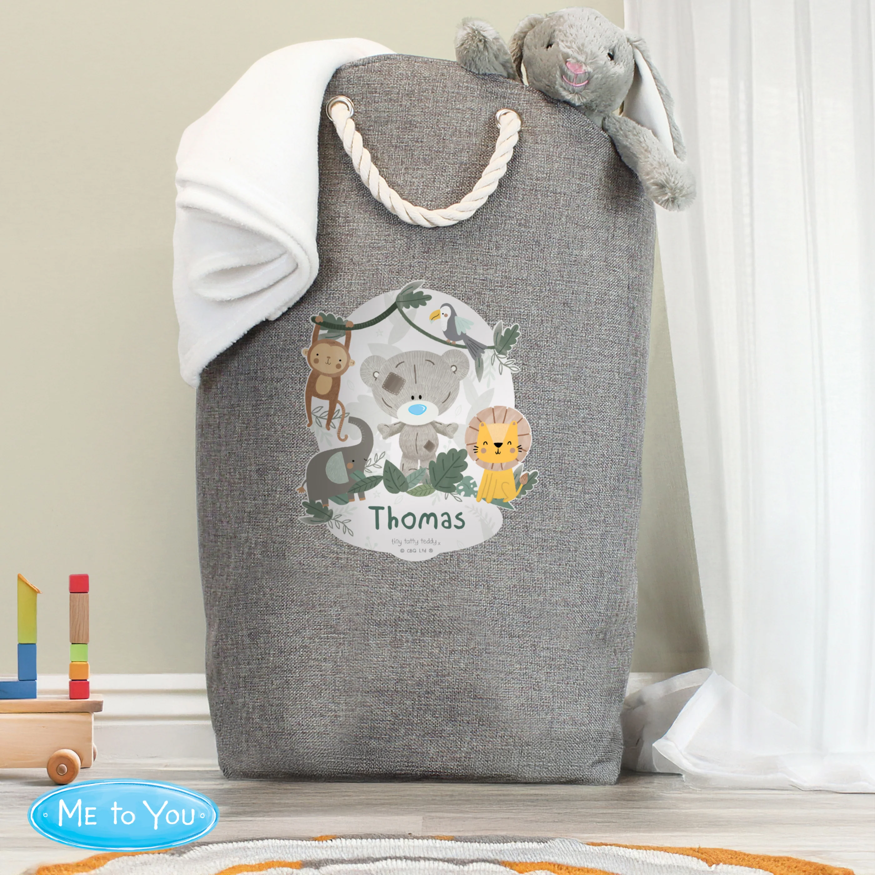 Personalised Tiny Tatty Teddy Jungle Animals Storage Bag - Image 4
