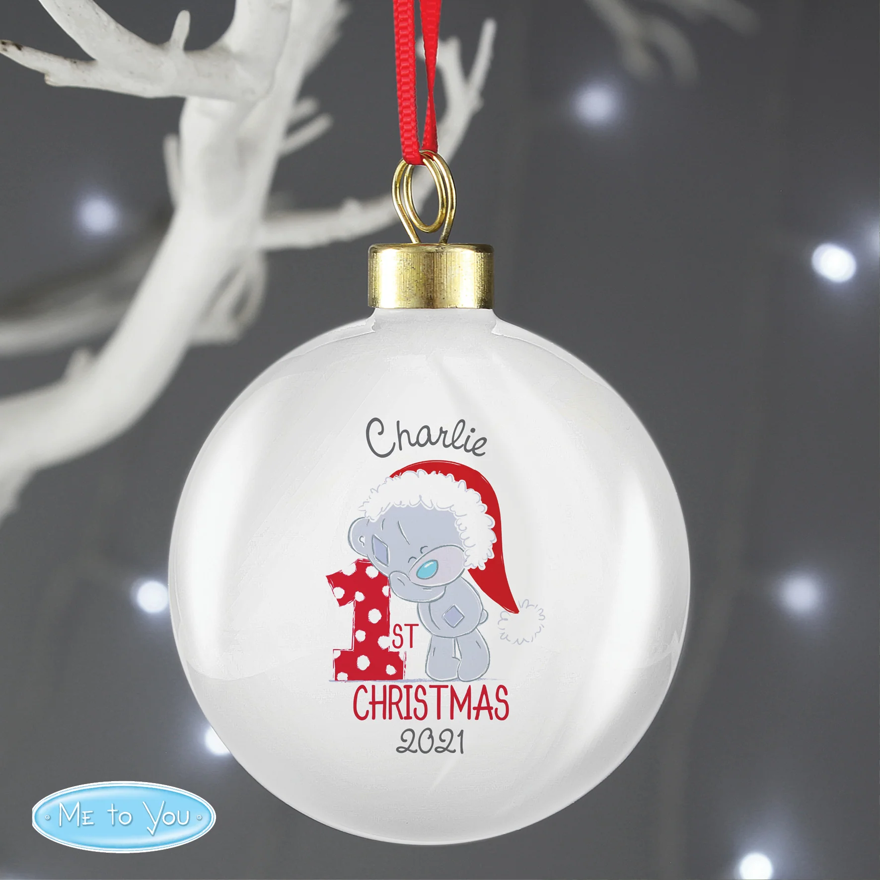 Personalised Tiny Tatty Teddy 'My 1st Christmas' Bauble - Image 3