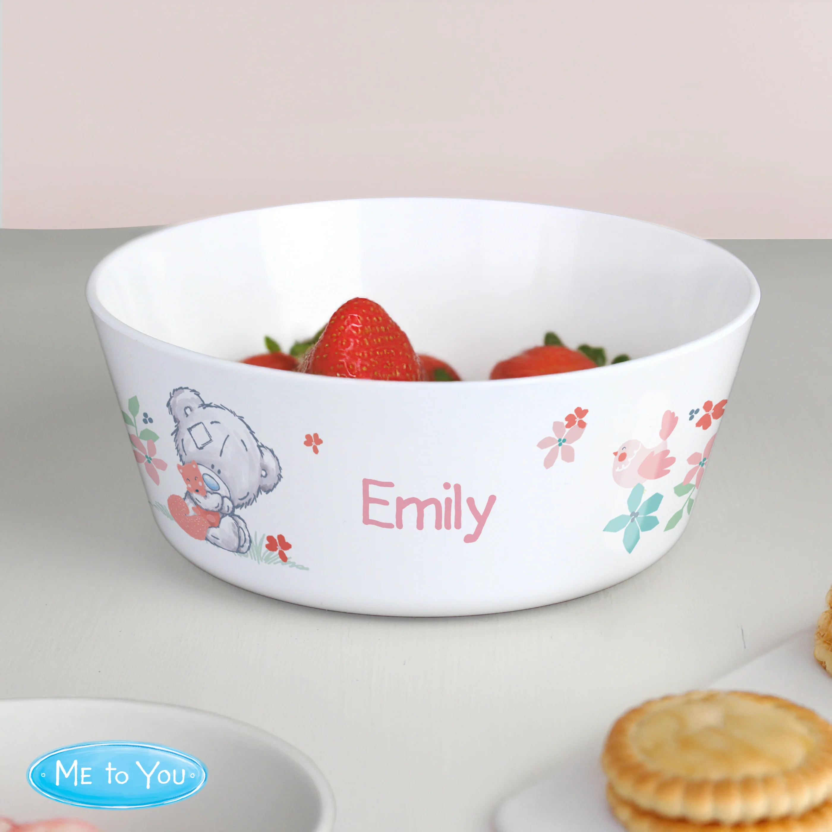 Personalised Tiny Tatty Teddy Woodland Animal Plastic Bowl - Image 3