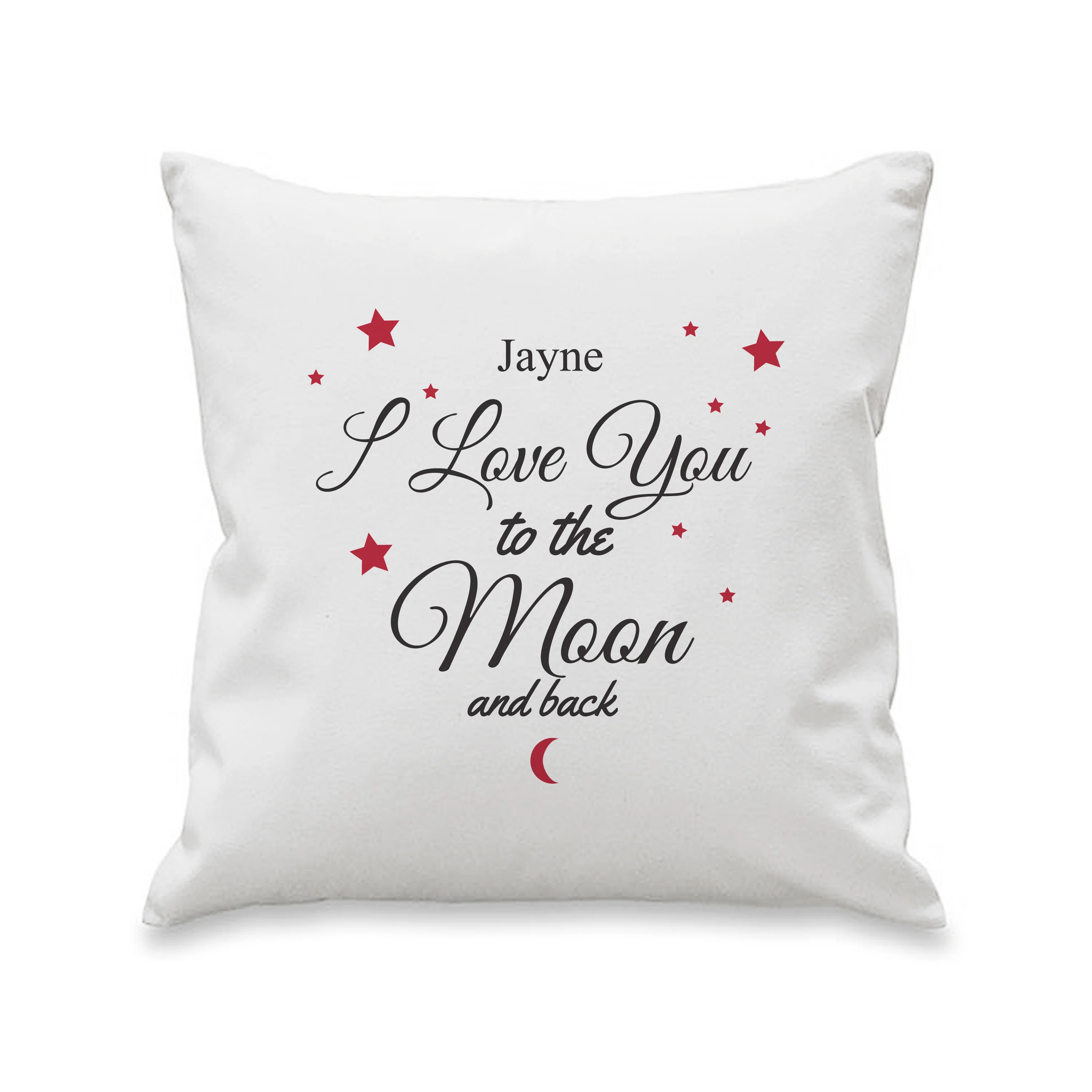 Personalised To The Moon & Back White Cushion - Image 5