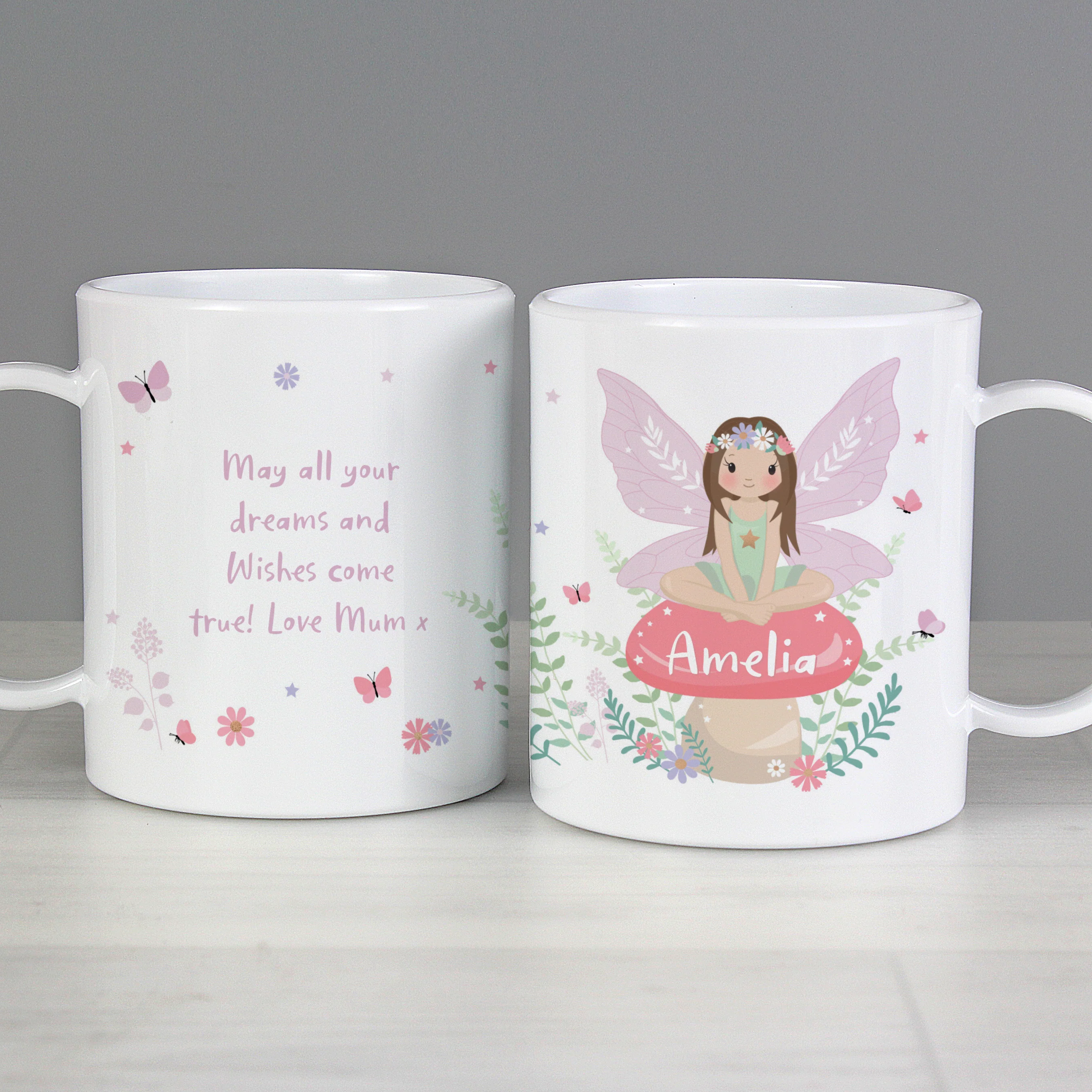 Personalised Toadstool Fairy Plastic Mug - Image 2