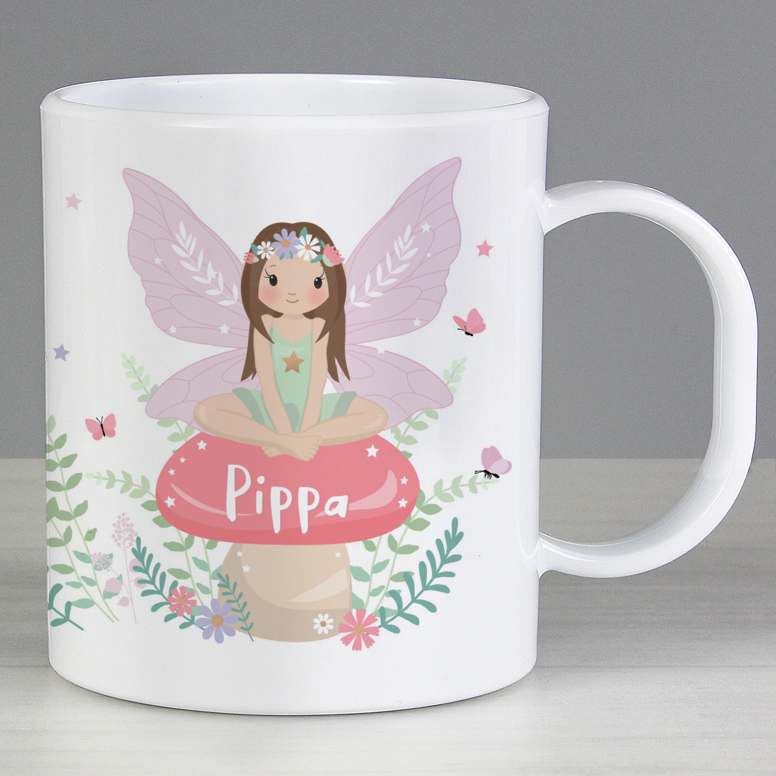 Personalised Toadstool Fairy Plastic Mug - Image 3