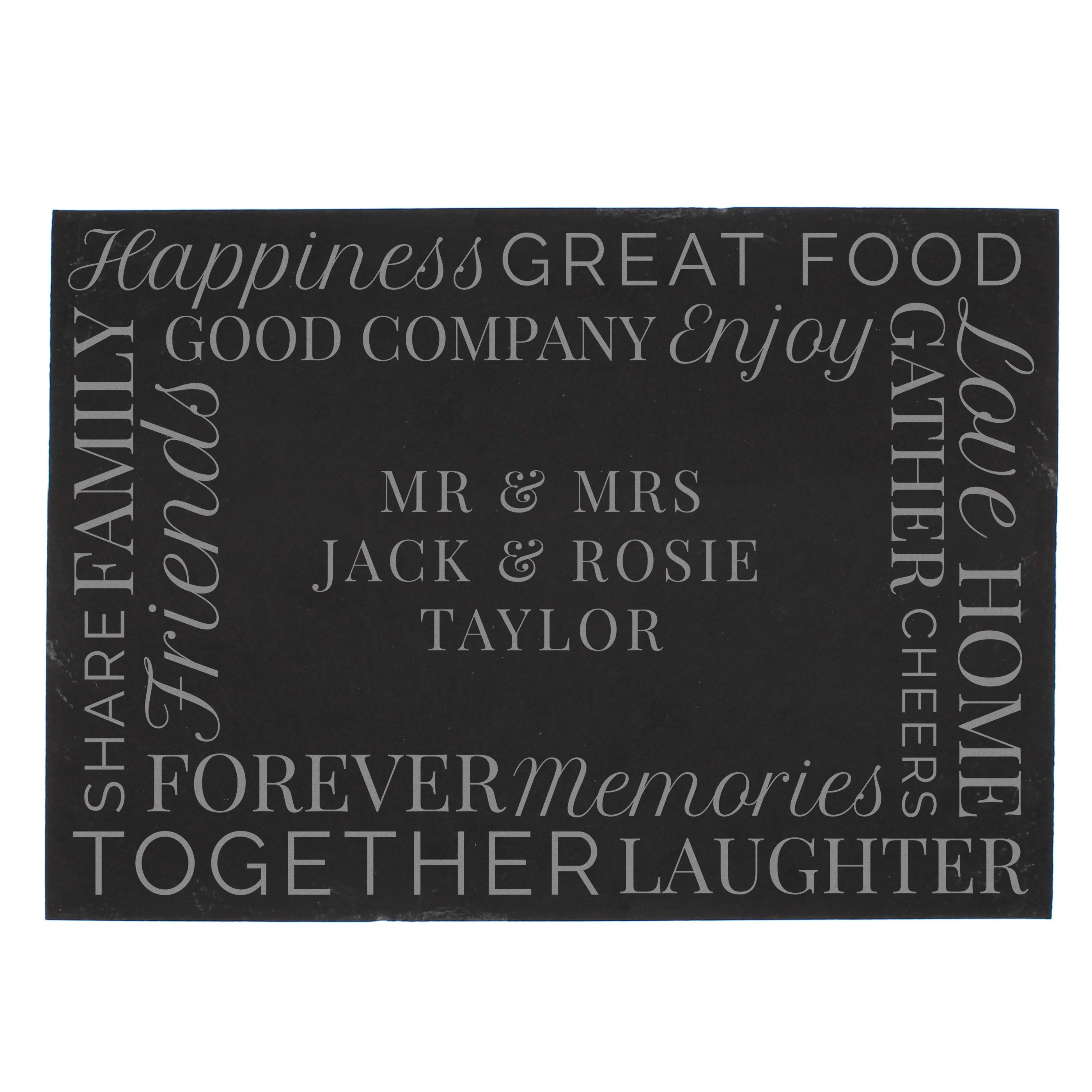 Personalised 'Together' Slate Placemat - Image 2