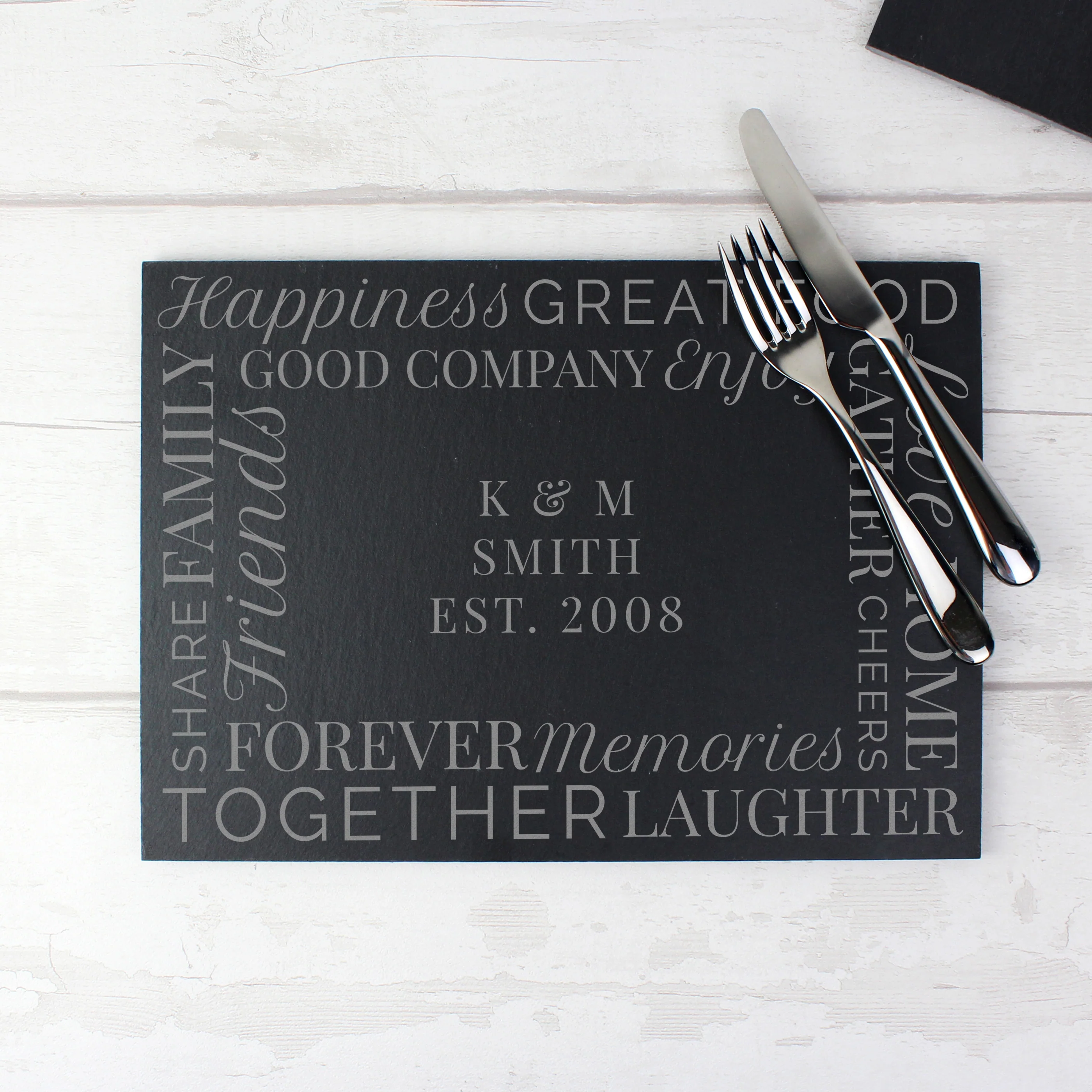 Personalised 'Together' Slate Placemat - Image 3