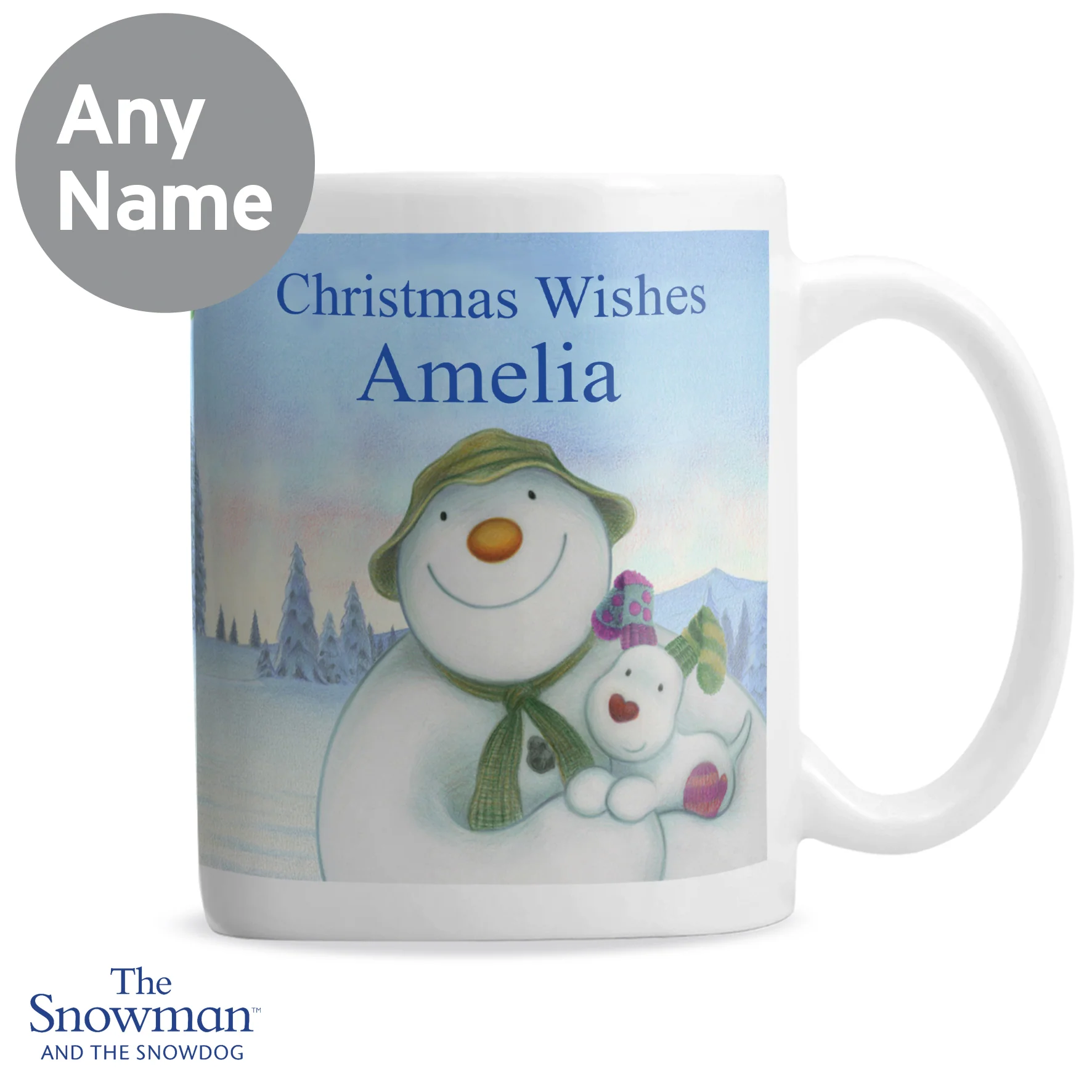 Personalised Traditional The Snowman and the Snowdog Mug - Image 4