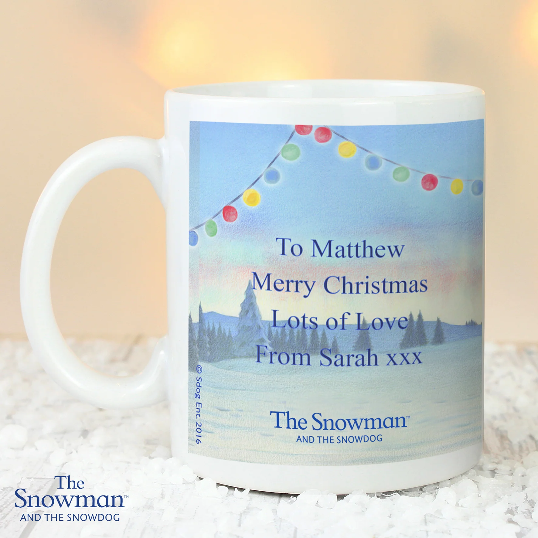 Personalised Traditional The Snowman and the Snowdog Mug - Image 9