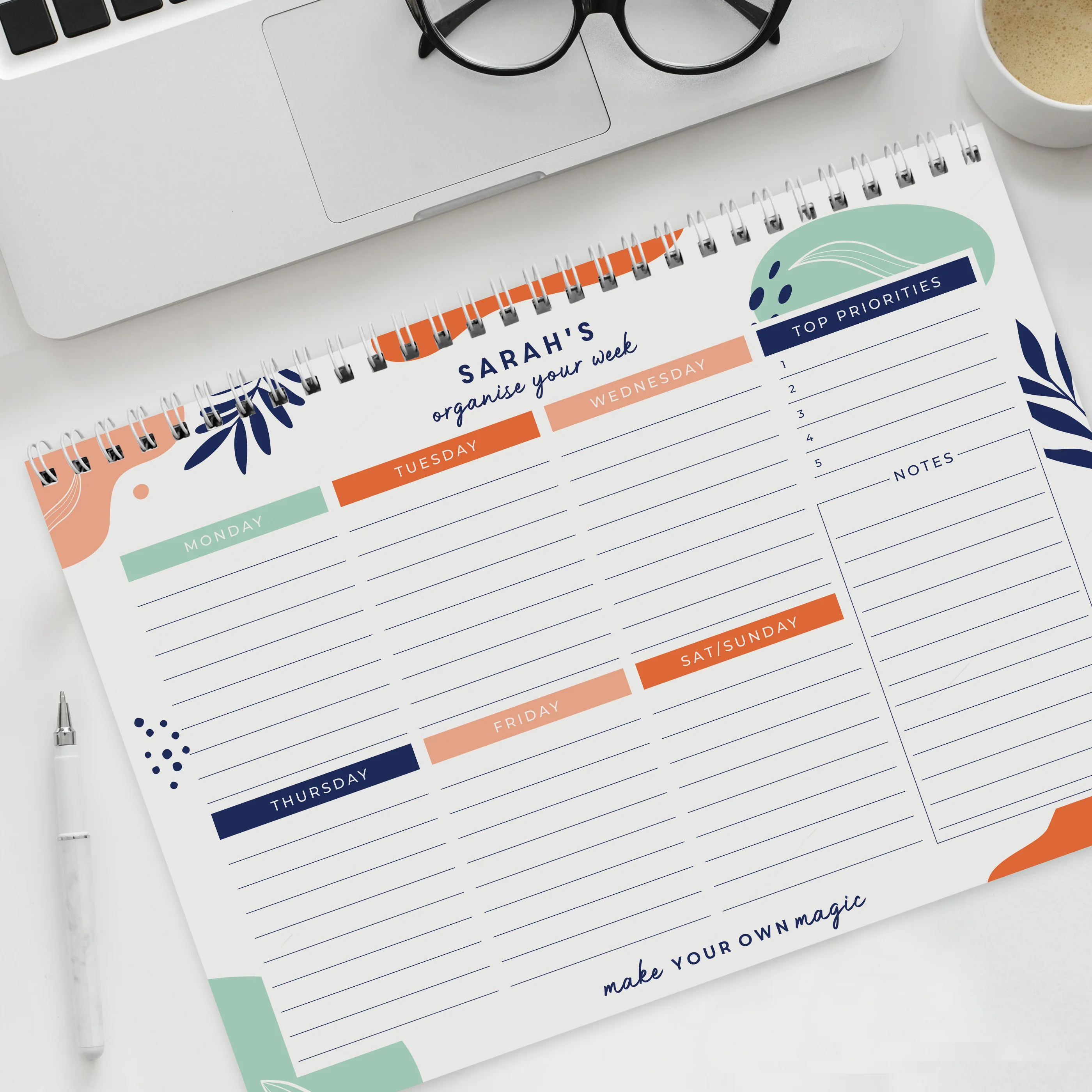 Personalised Tropical A4 Desk Planner - Image 2