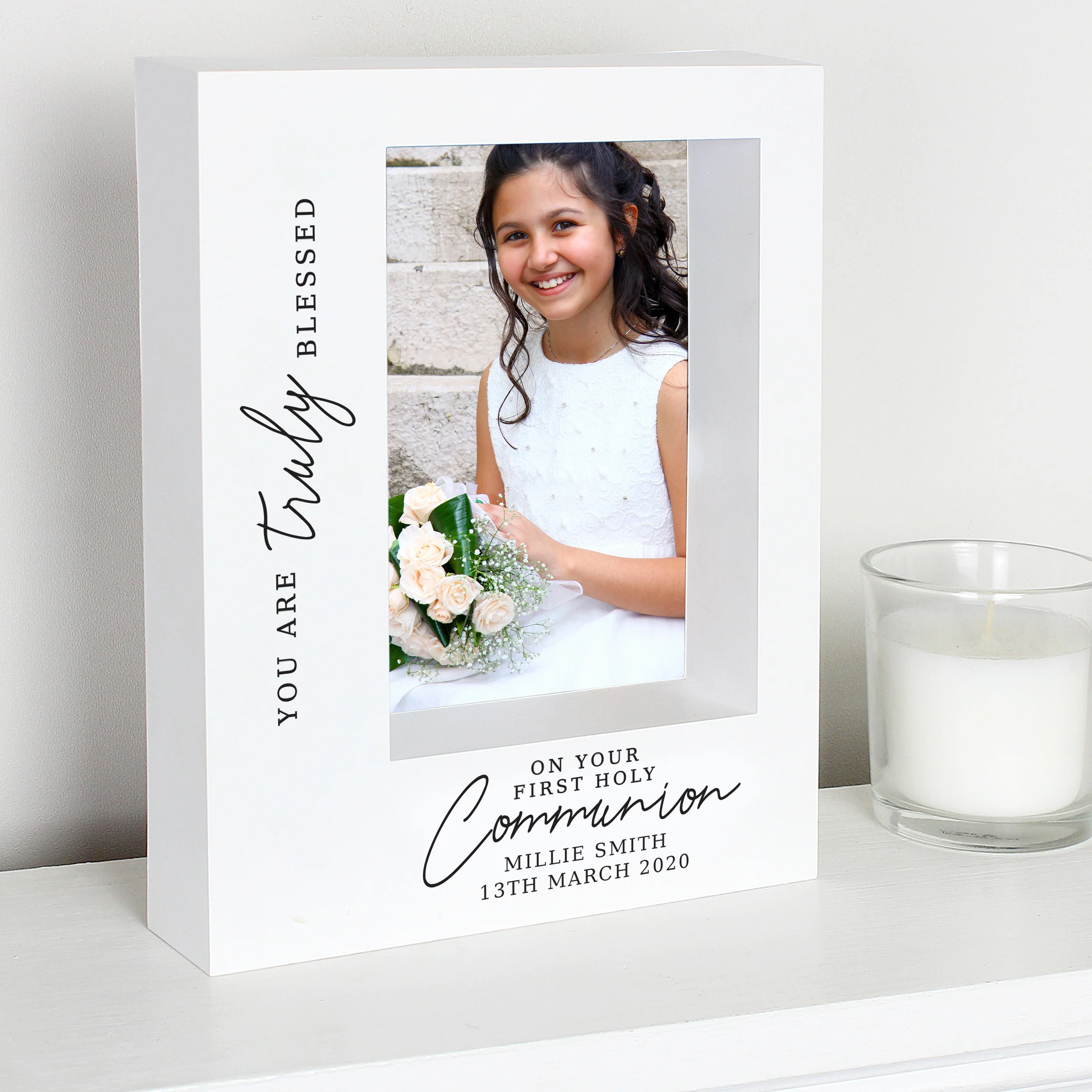 Personalised 'Truly Blessed' First Holy Communion 5x7 Box Photo Frame - Image 3