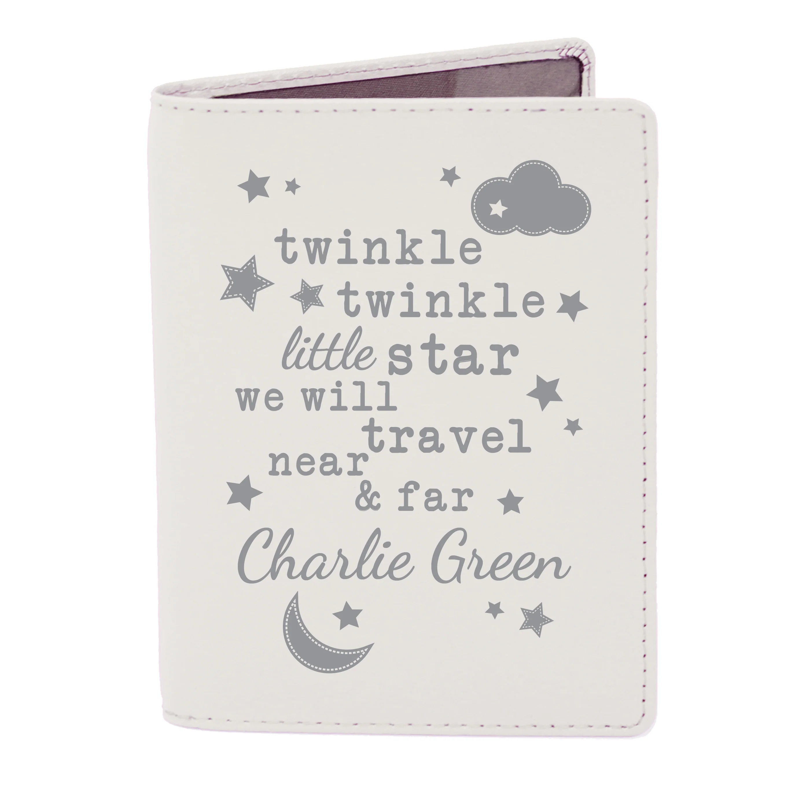 Personalised Twinkle Twinkle Cream Passport Holder - Image 2