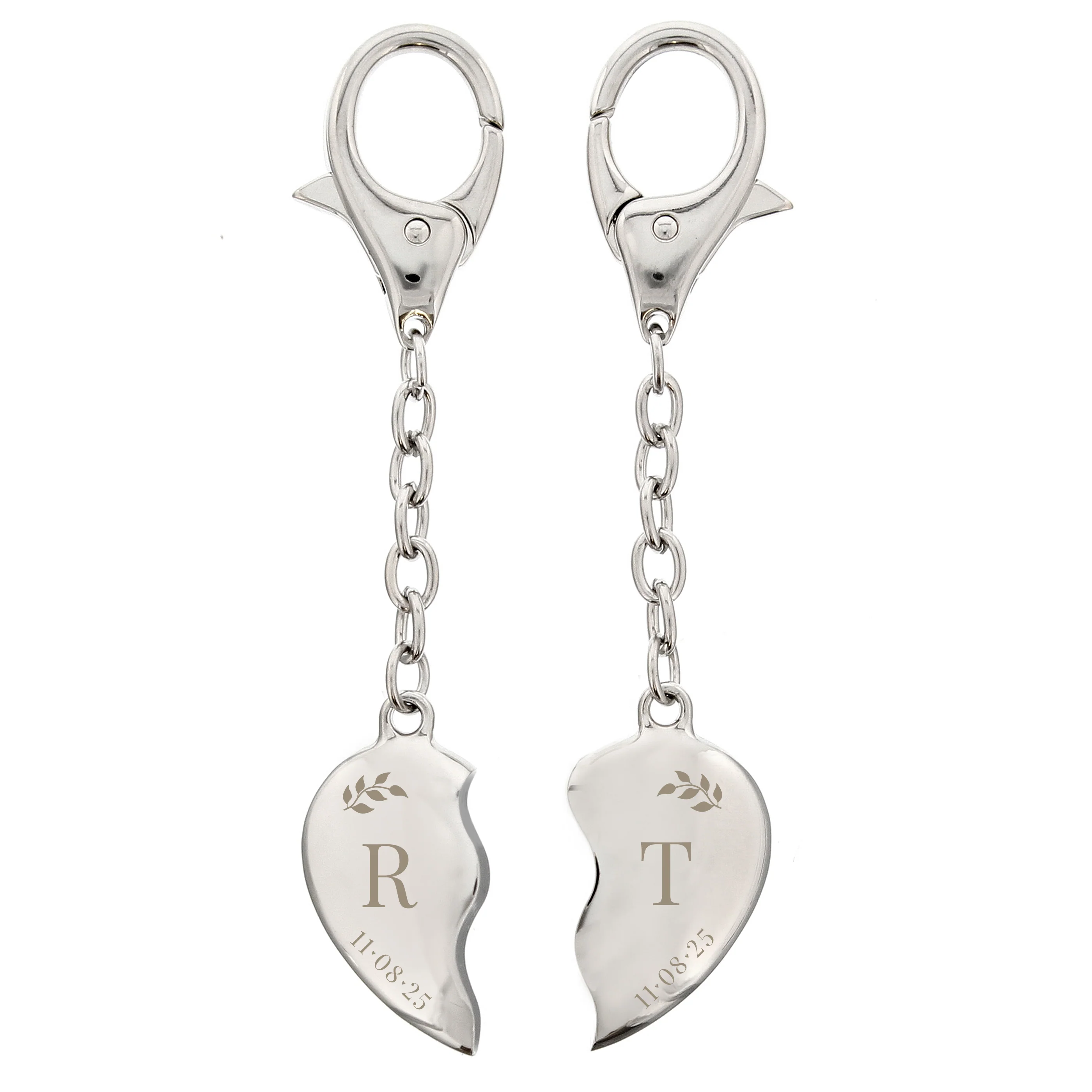 Personalised Two Hearts Keyring - Image 4