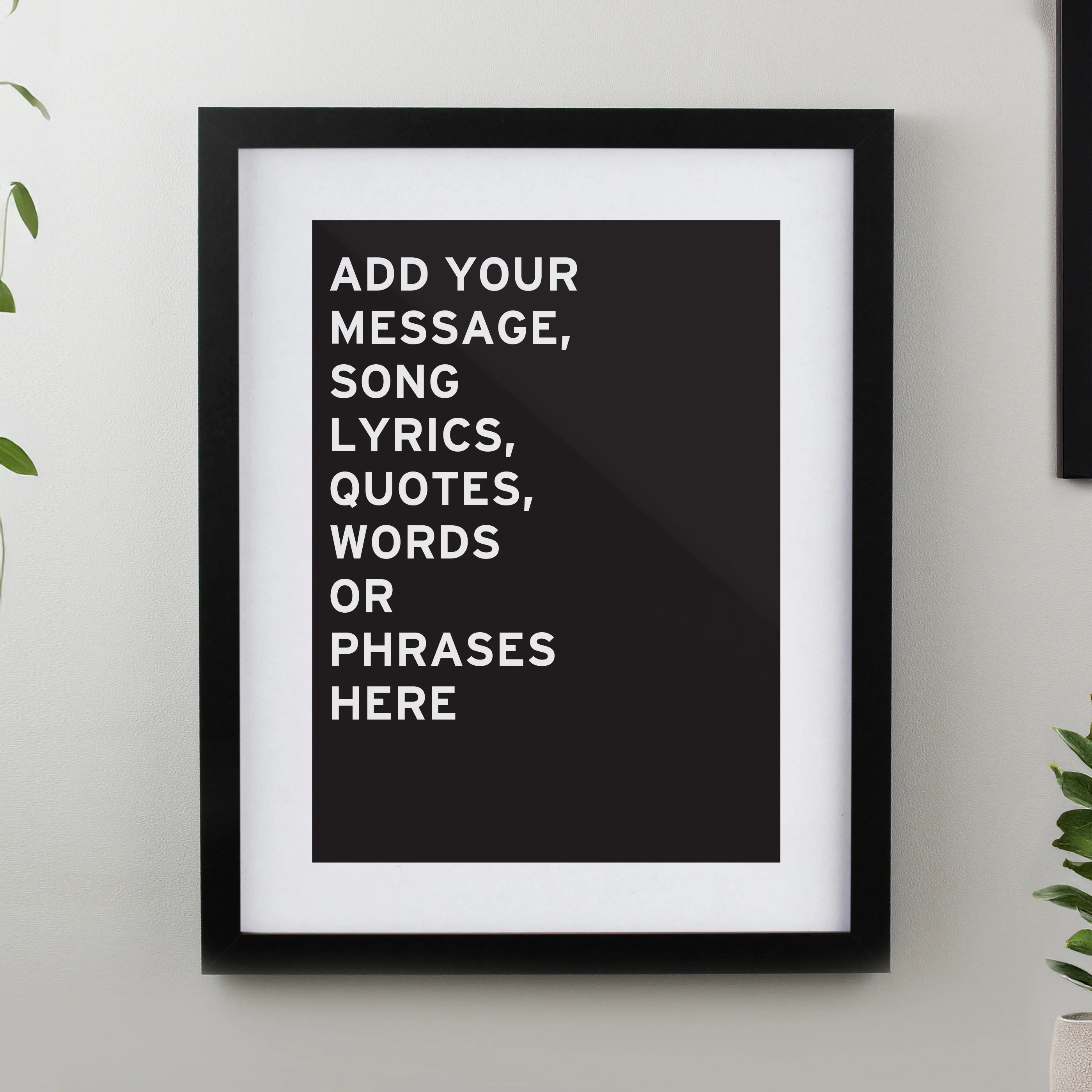 Personalised Typography Black Poster Frame - Image 3