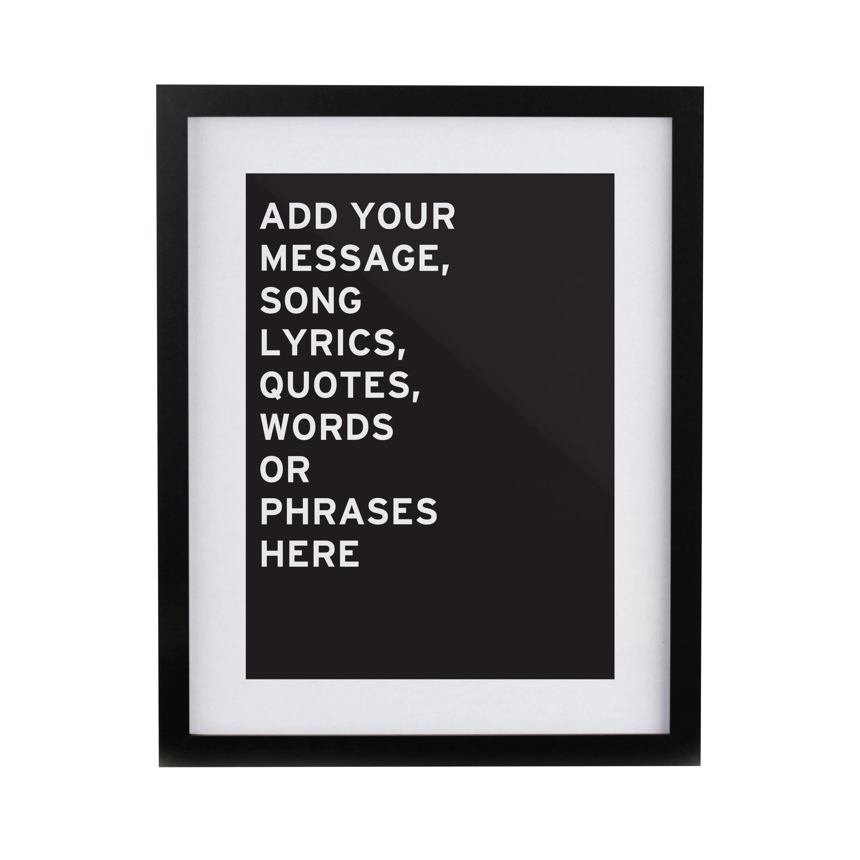 Personalised Typography Black Poster Frame - Image 5