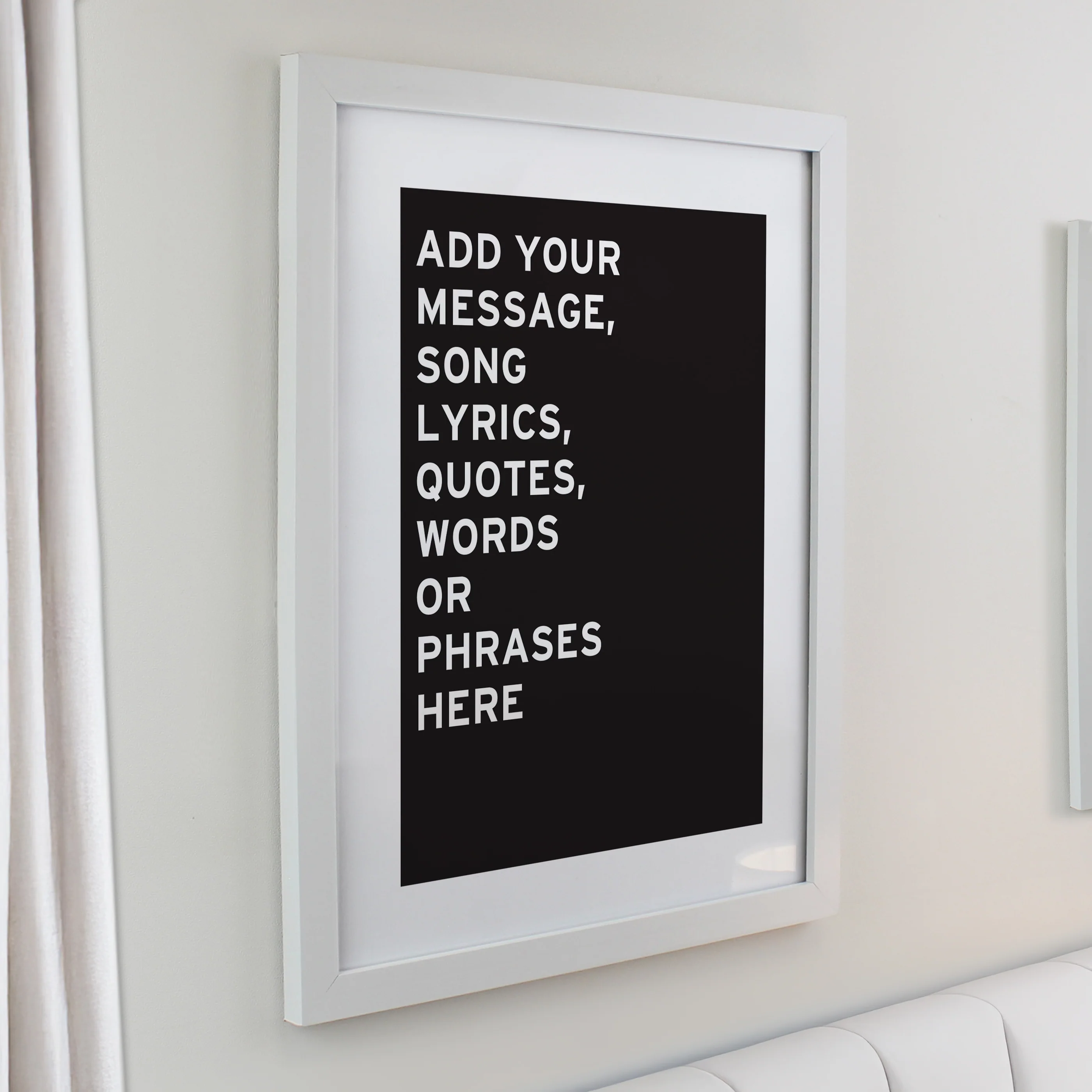 Personalised Typography White Poster Frame - Image 2