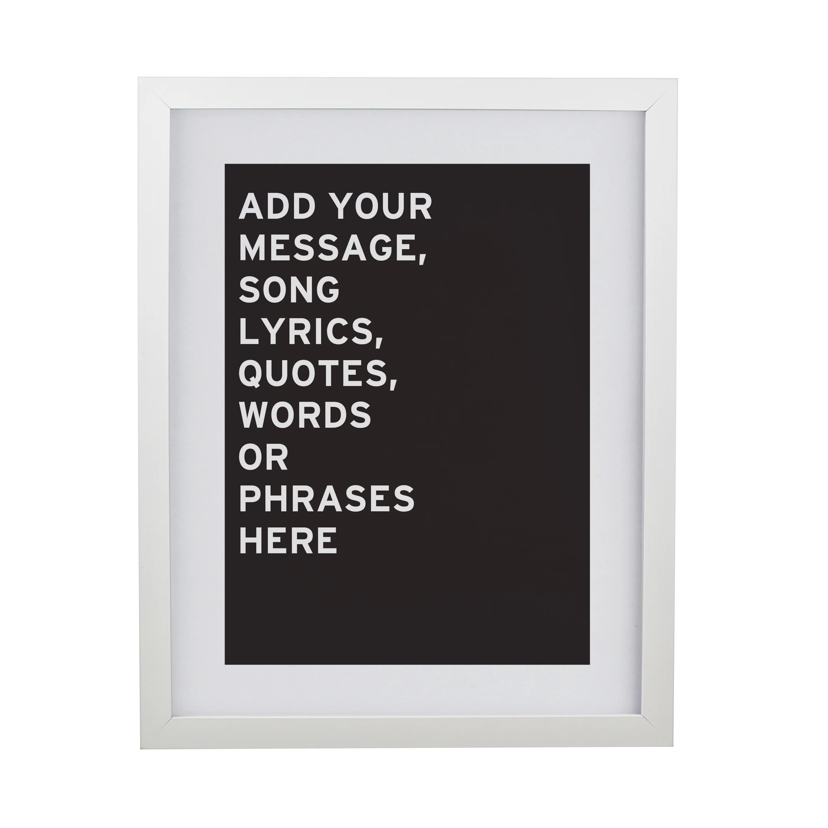 Personalised Typography White Poster Frame - Image 5