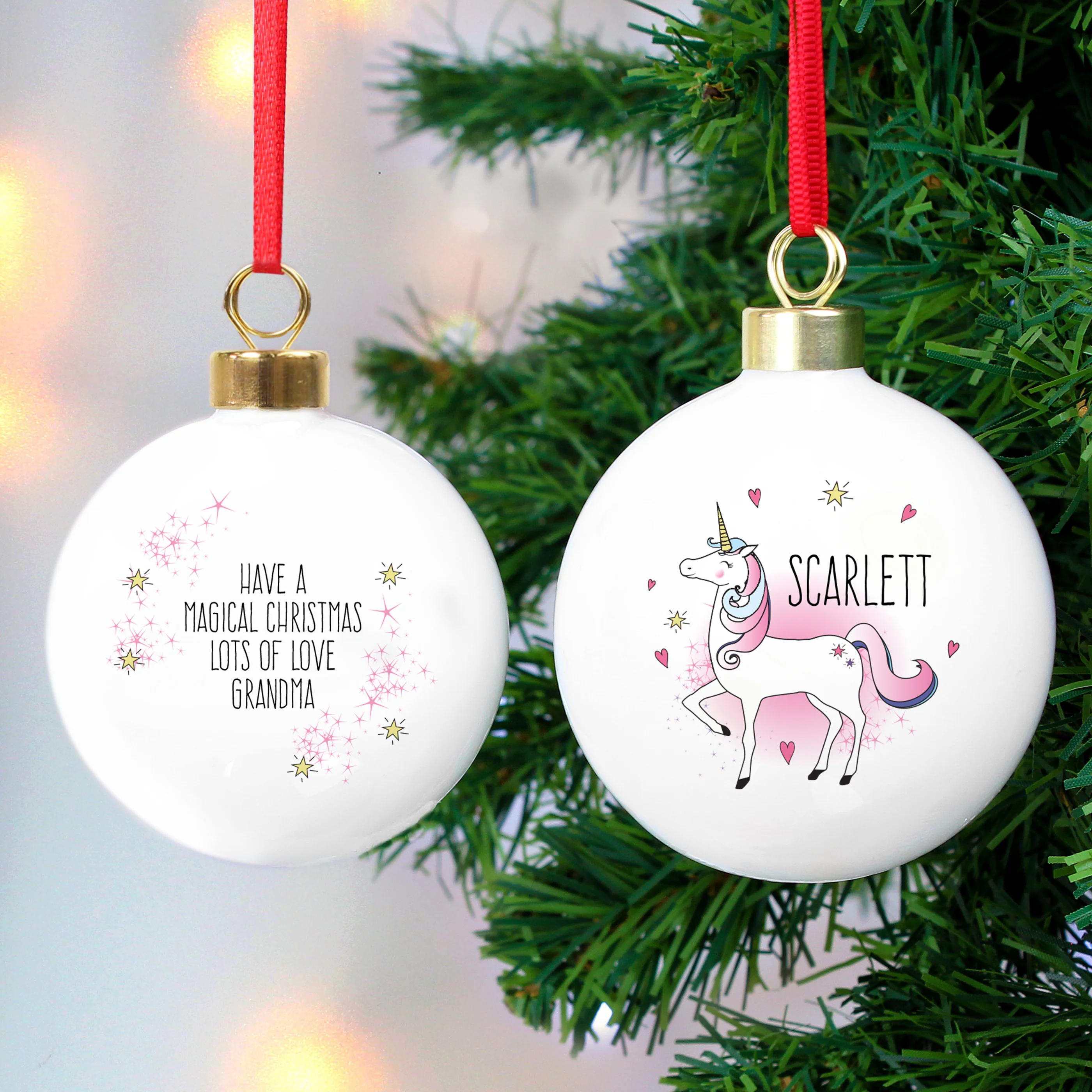 Personalised Unicorn Bauble - Image 6
