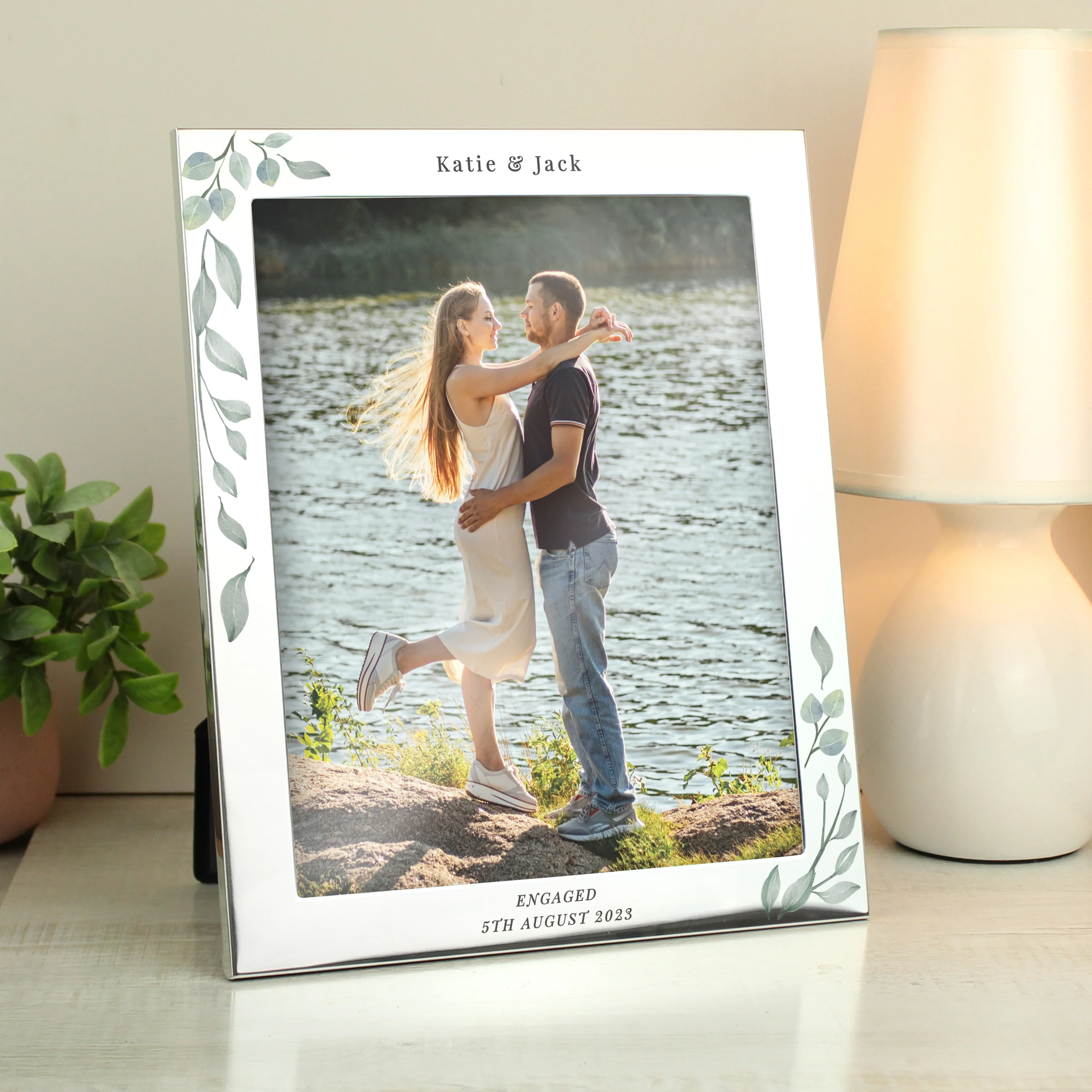 Personalised Wedding 10x8 Silver Photo Frame - Image 4