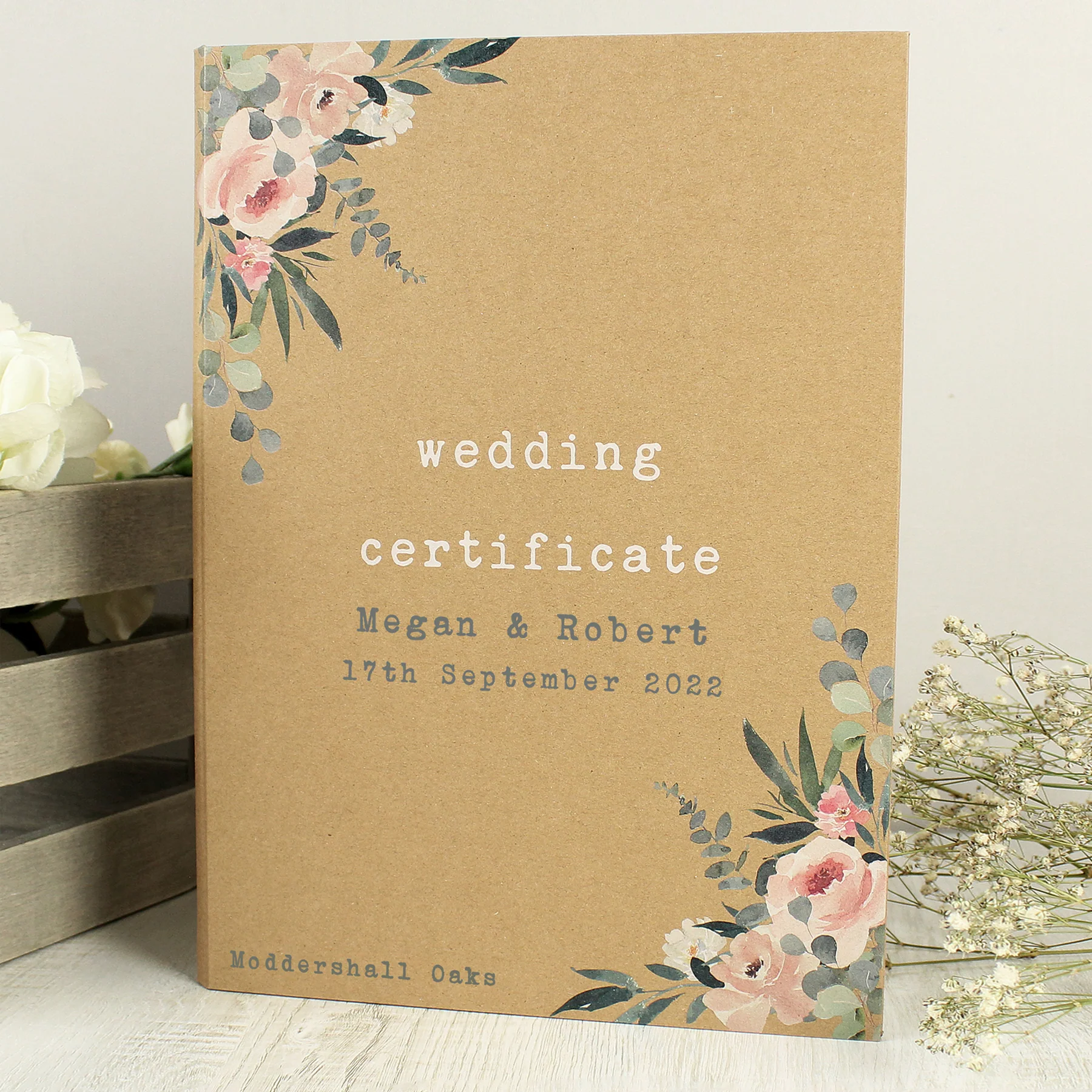Personalised Wedding Certificate and Photo Display Book - Image 6
