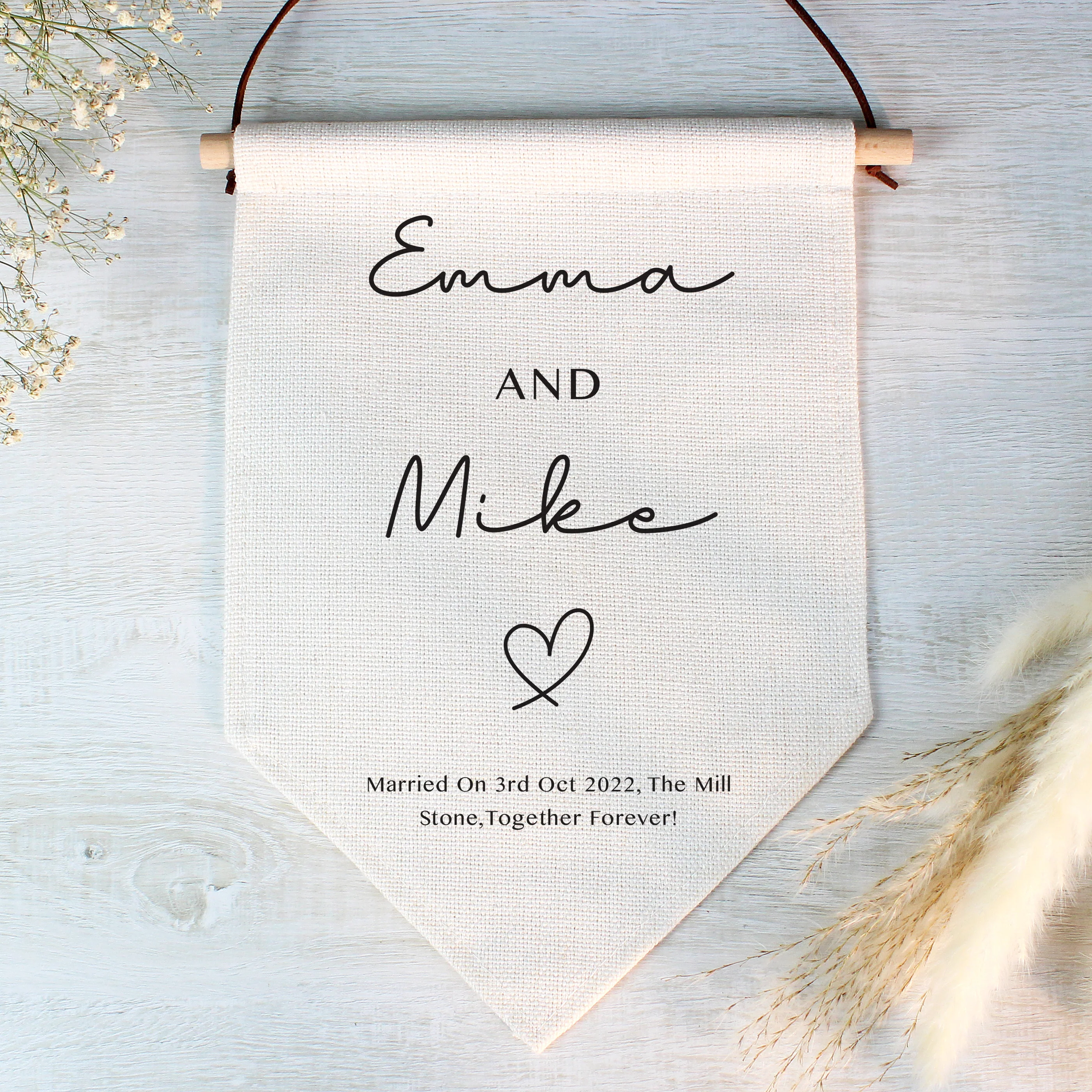 Personalised Wedding Hanging Banner - Image 2