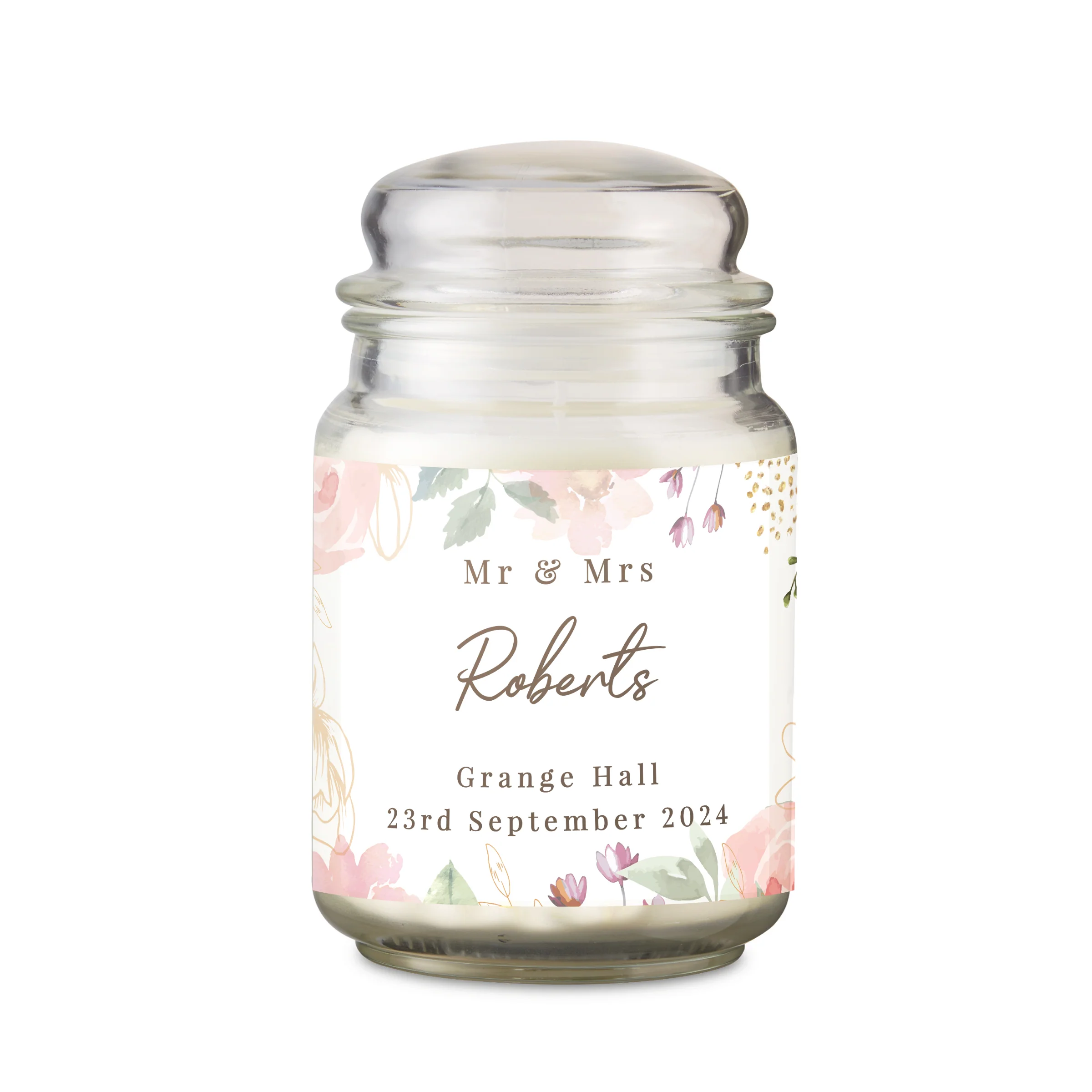 Personalised Wedding Large Candle Jar - Image 5
