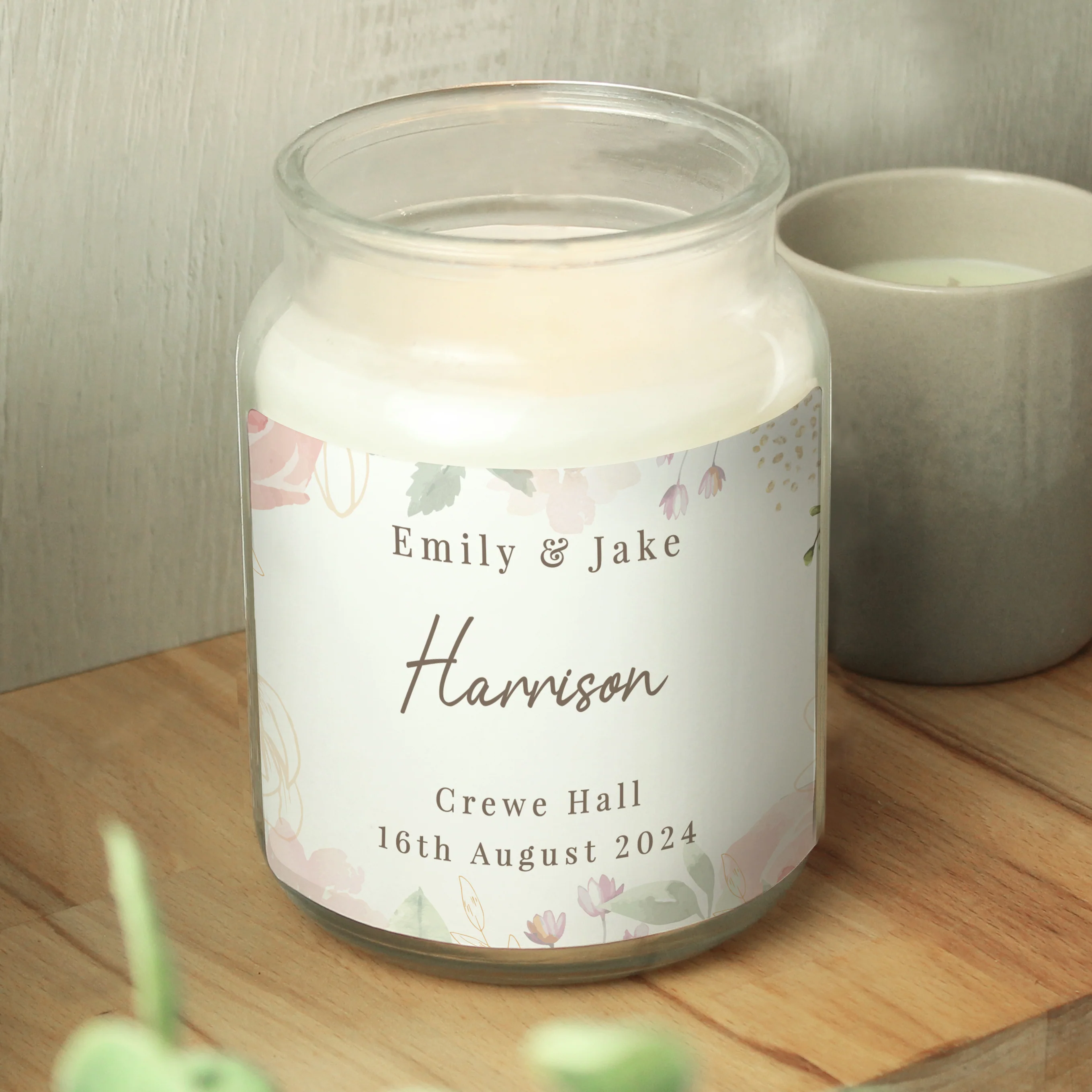 Personalised Wedding Large Candle Jar - Image 6