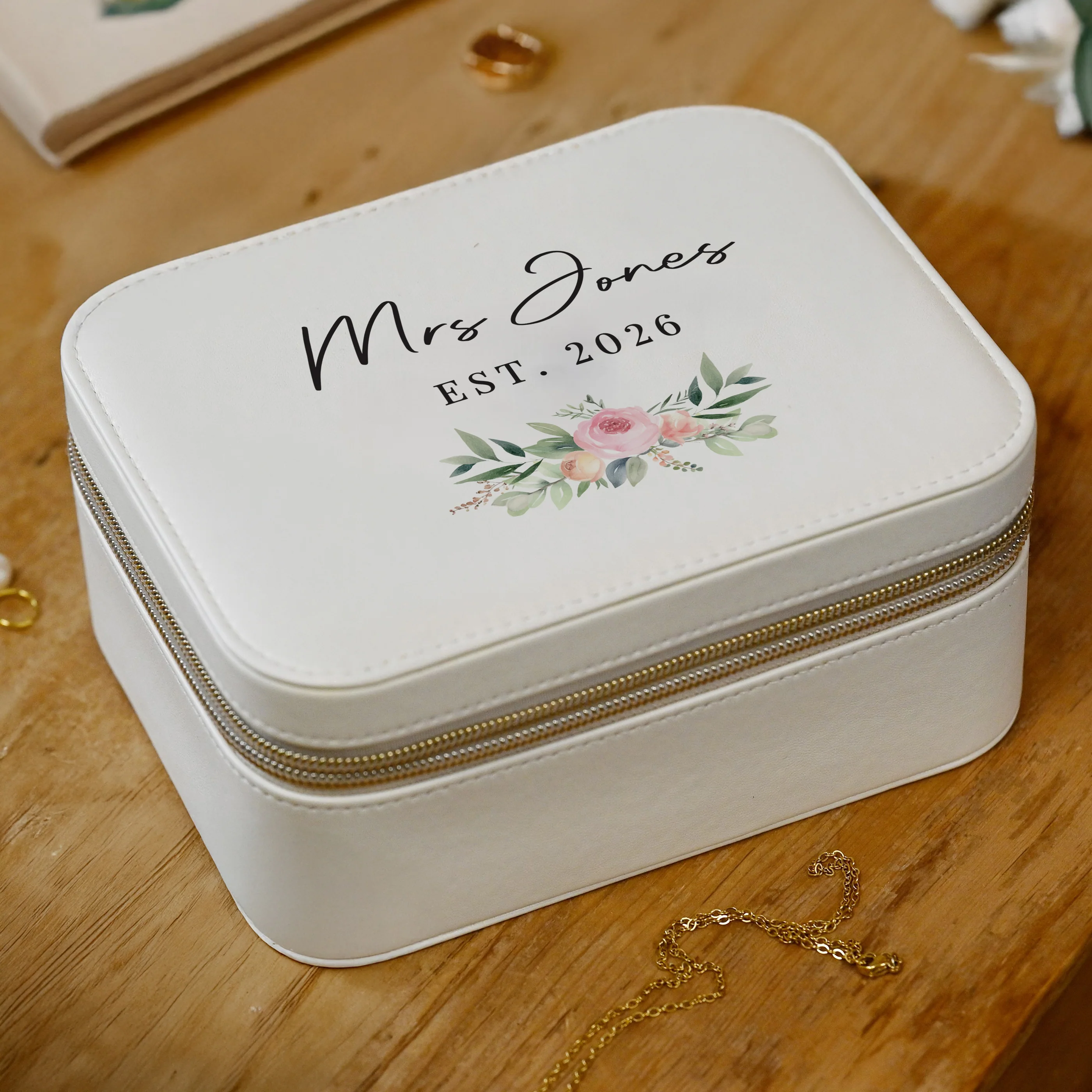Personalised Wedding Travel Jewellery Box