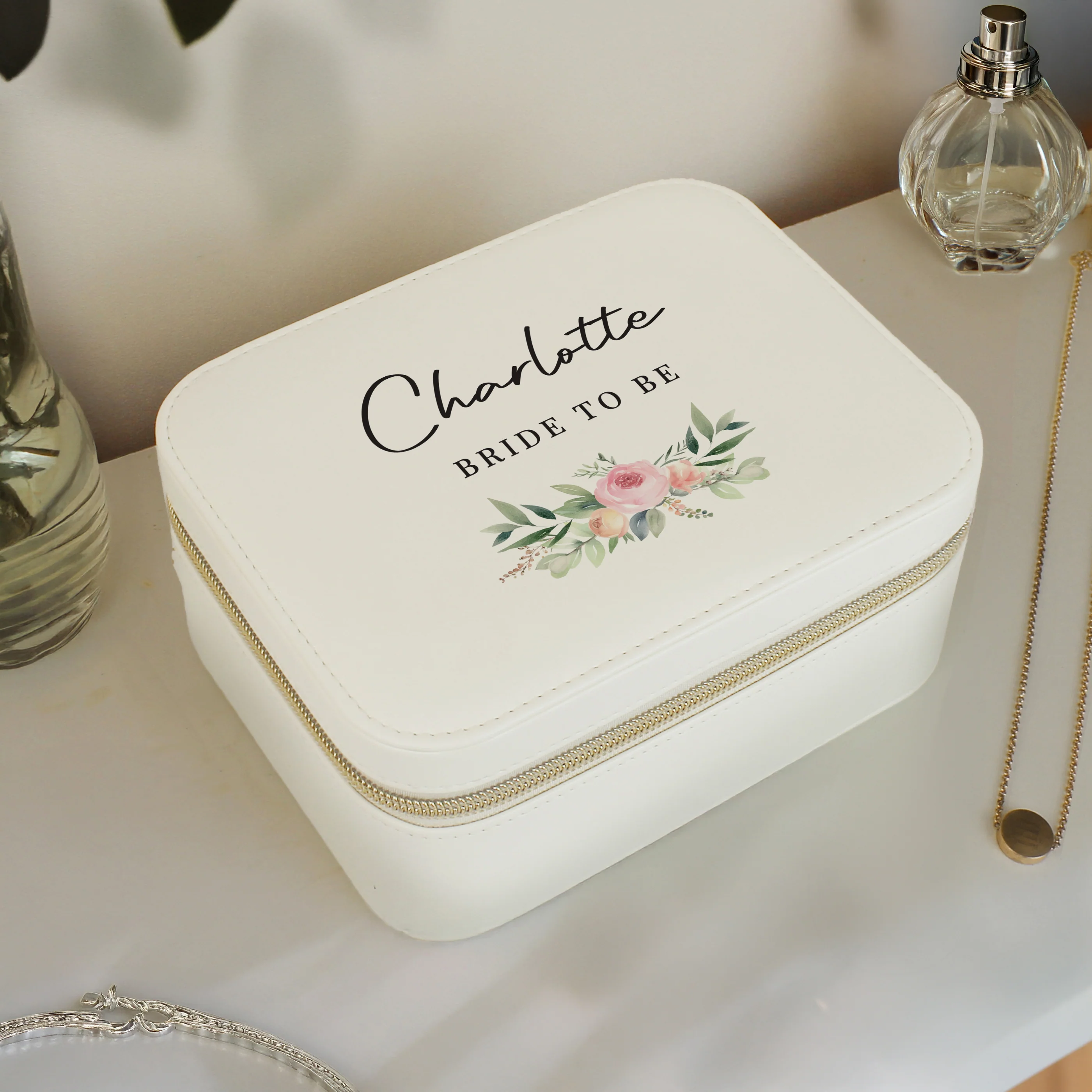 Personalised Wedding Travel Jewellery Box - Image 3