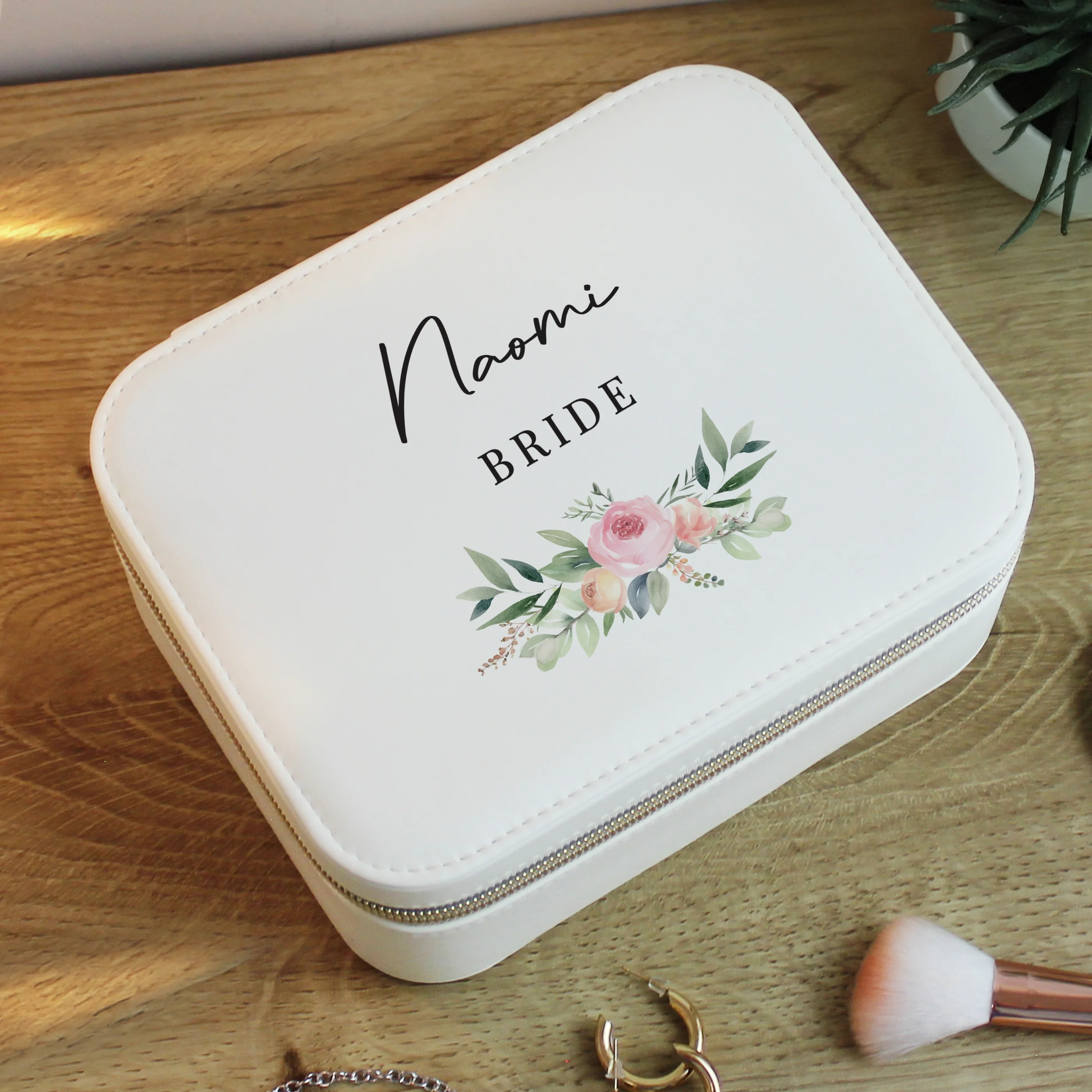 Personalised Wedding Travel Jewellery Box - Image 6