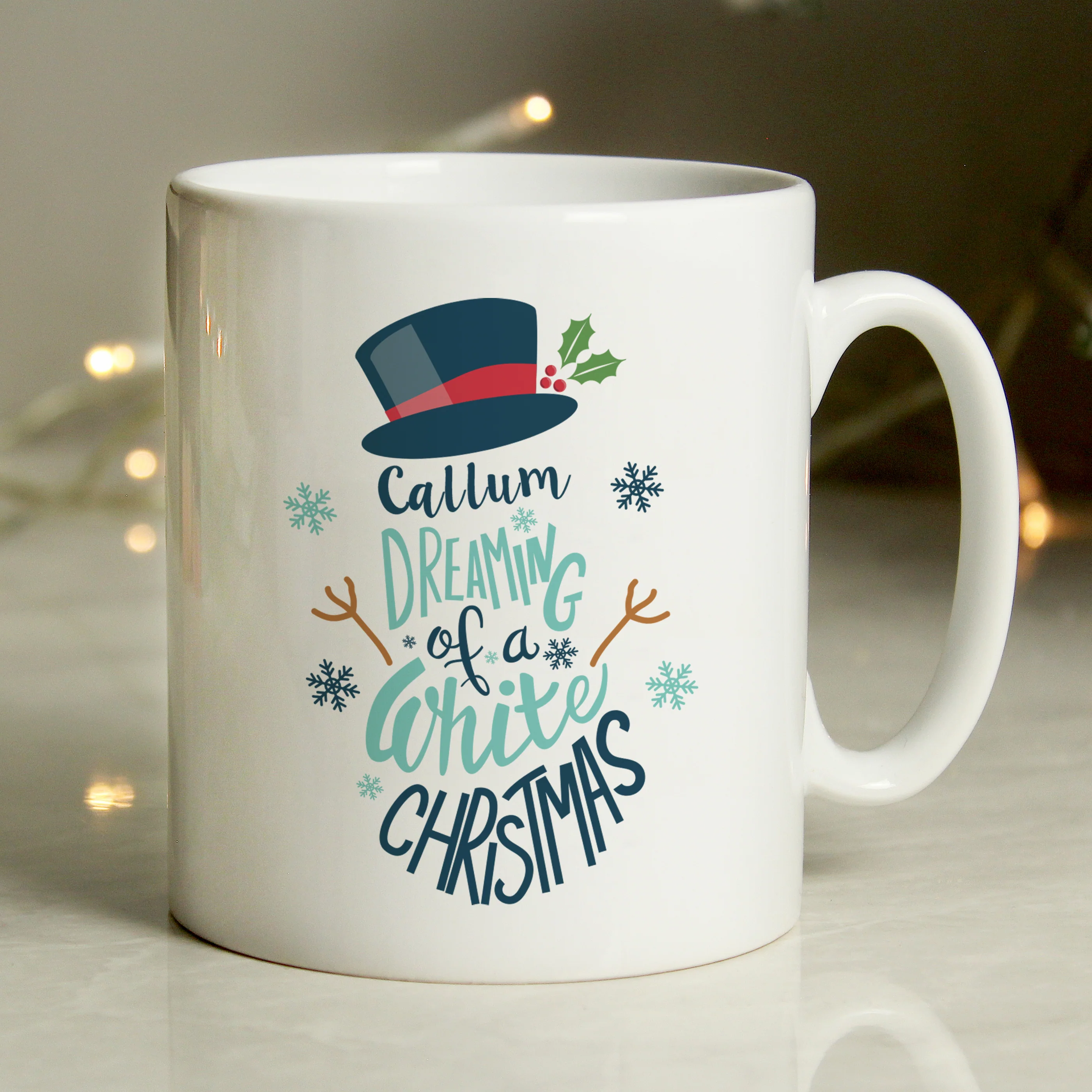 Personalised White Christmas Mug - Image 2