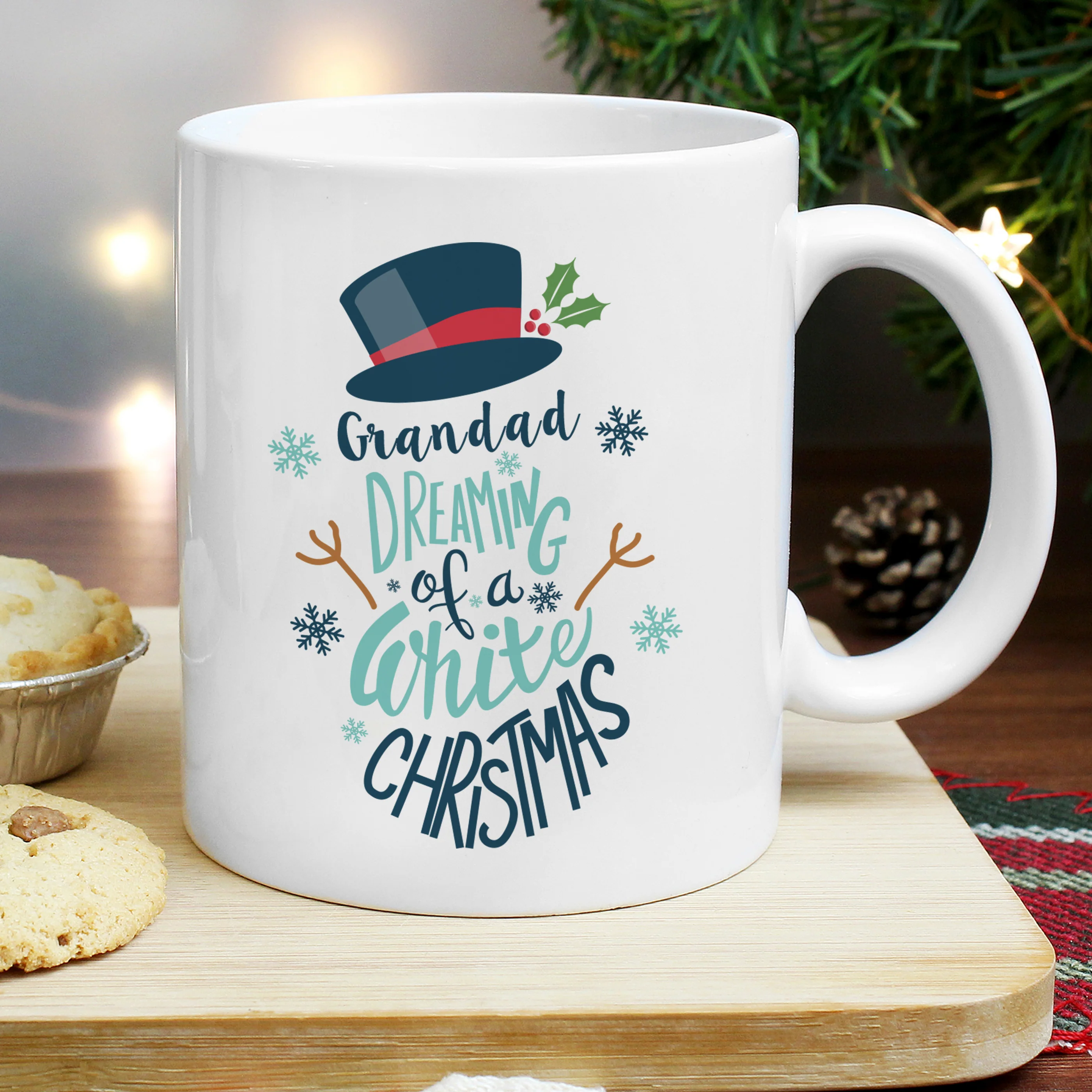 Personalised White Christmas Mug - Image 3