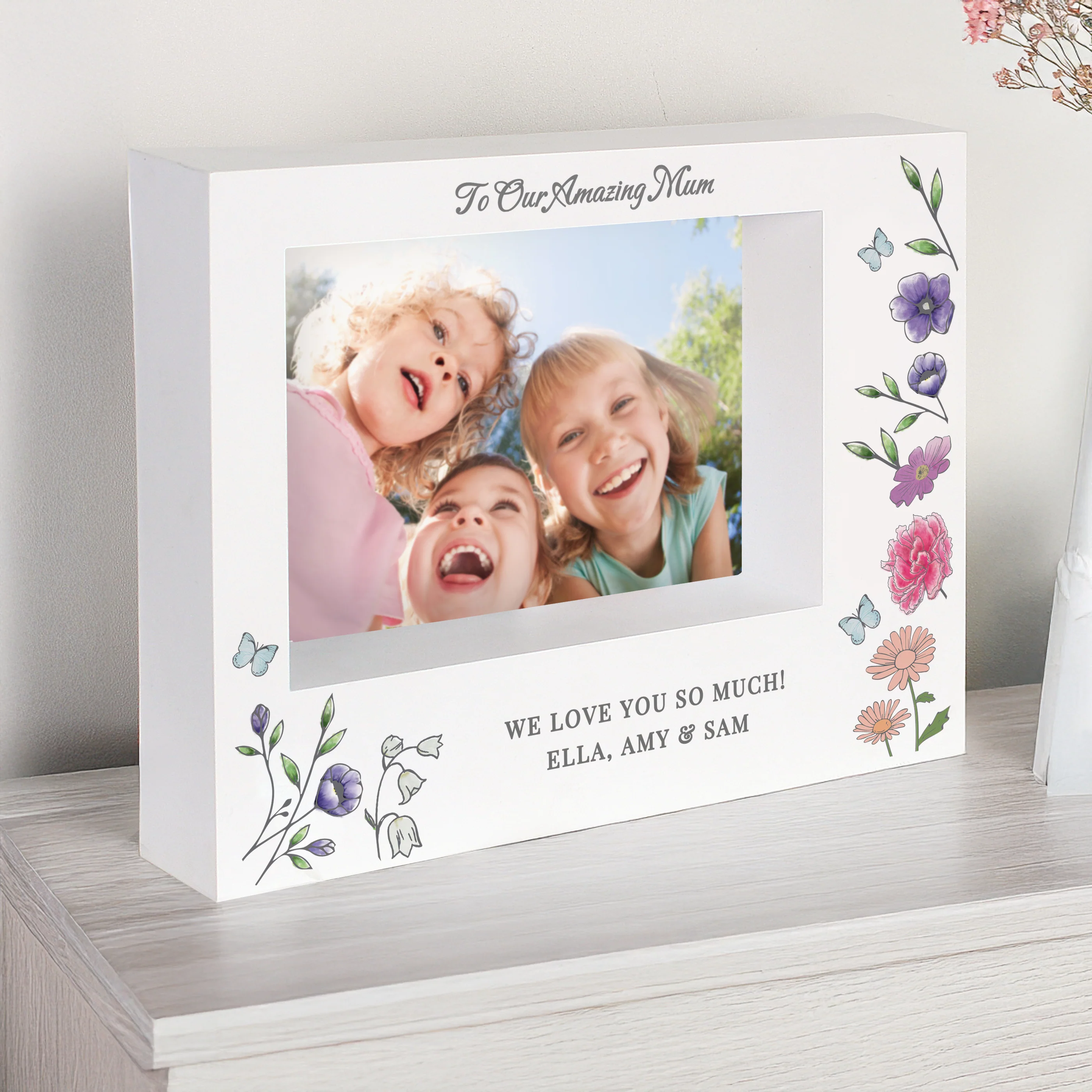 Personalised Wild Flowers Box Photo Frame - Image 2