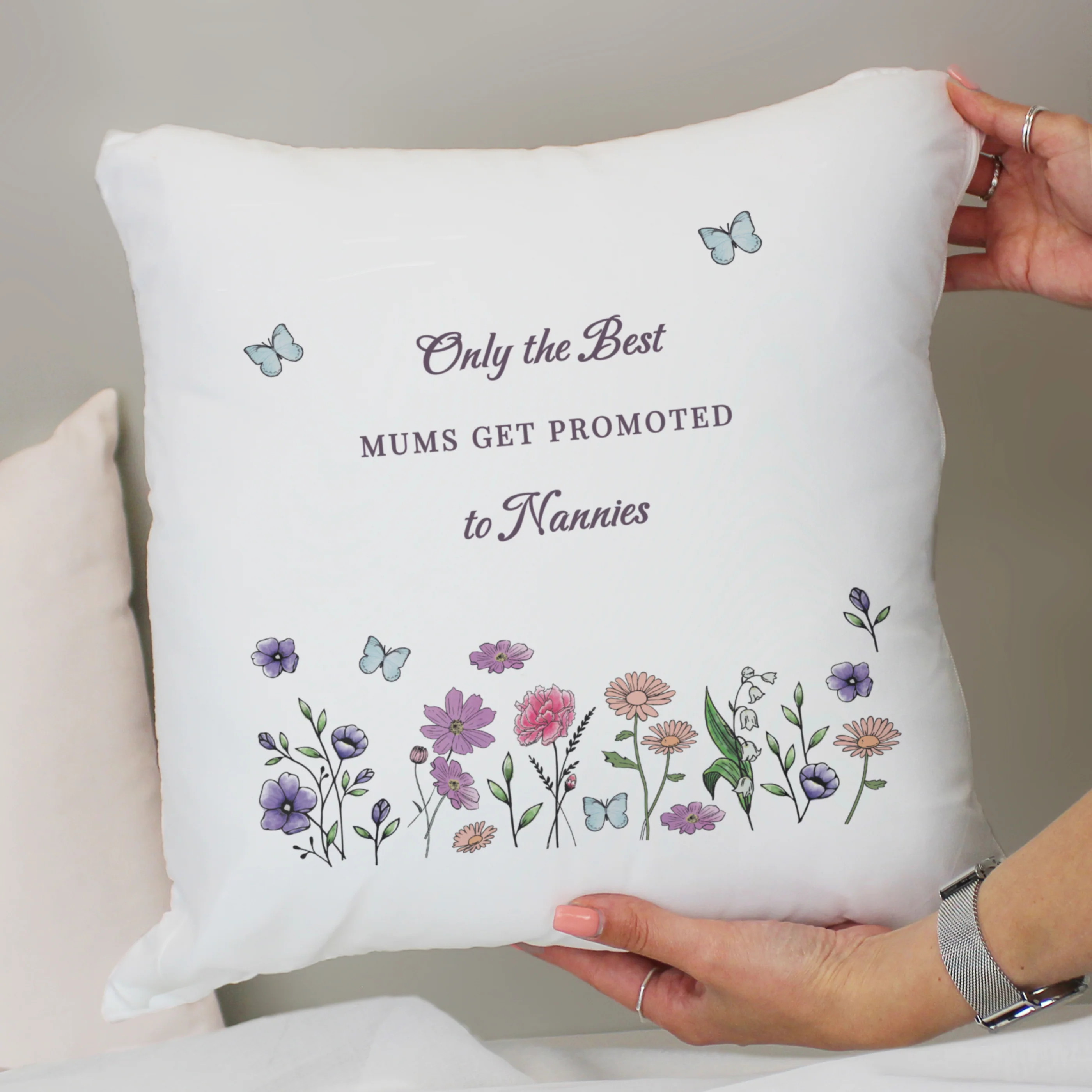 Personalised Wild Flowers Cushion - Image 4